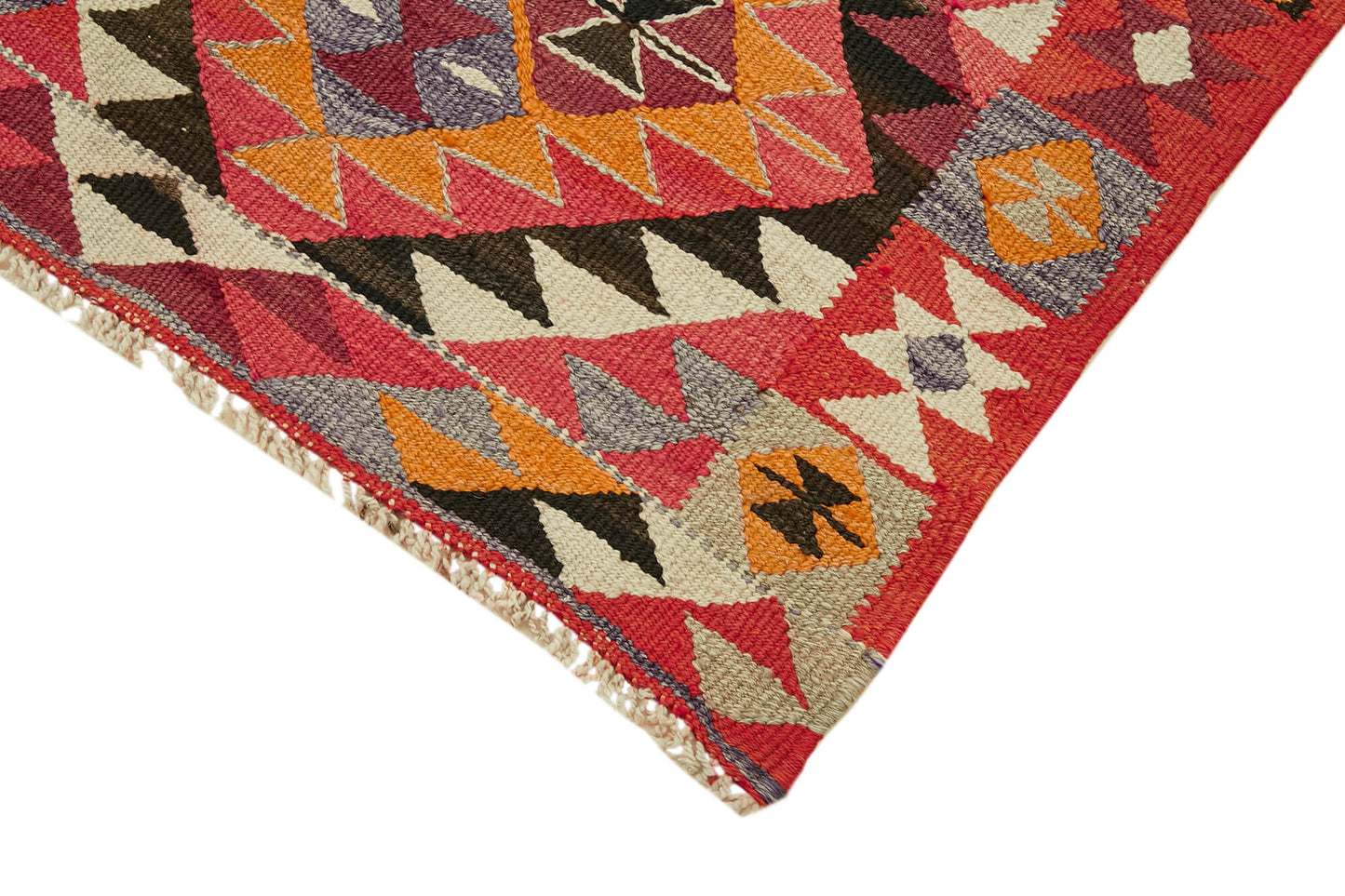 3x11 Multicolor Boho Runner Kilim Rugs - 43056