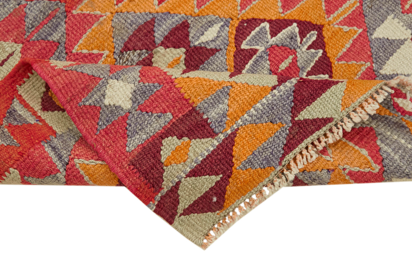 3x11 Multicolor Boho Runner Kilim Rugs - 43056