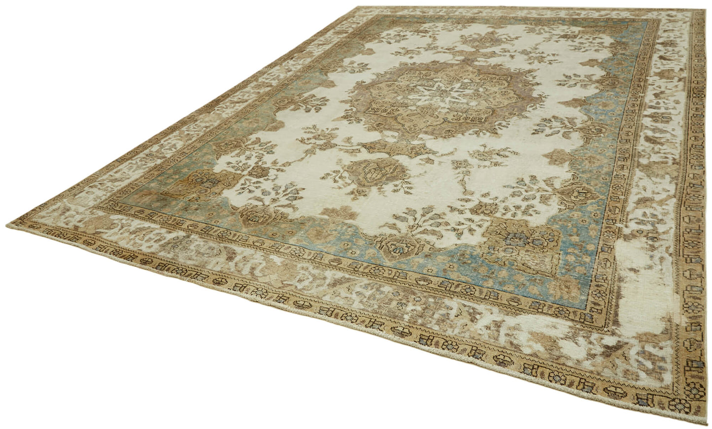10x12 Beige Vintage Large Area Rug - 43137