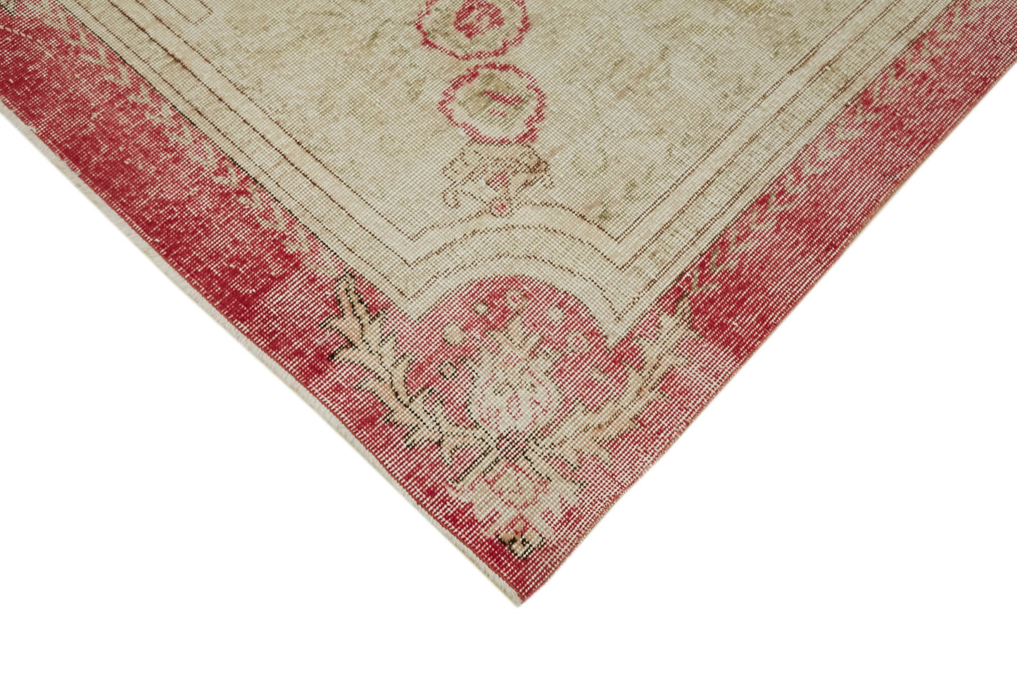 7x11 Beige Turkish Vintage Area Rug - 43158