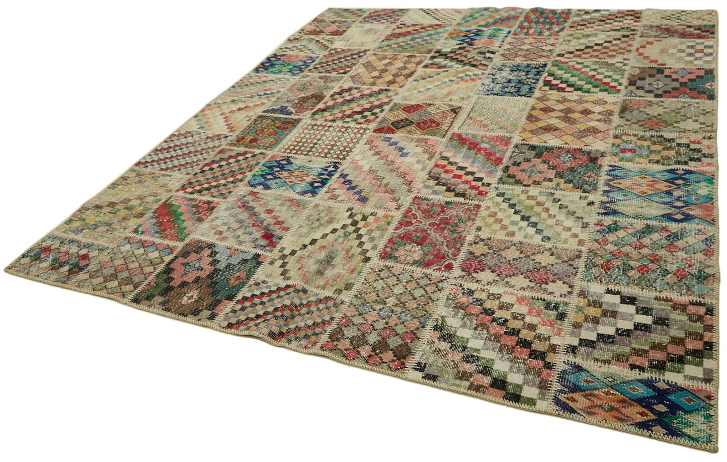 8x10 Multicolor Patchwork Rug - 43171