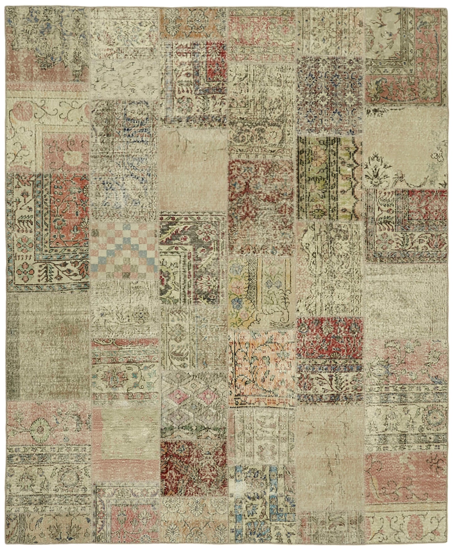 8x10 Beige Patchwork Rug - 43189