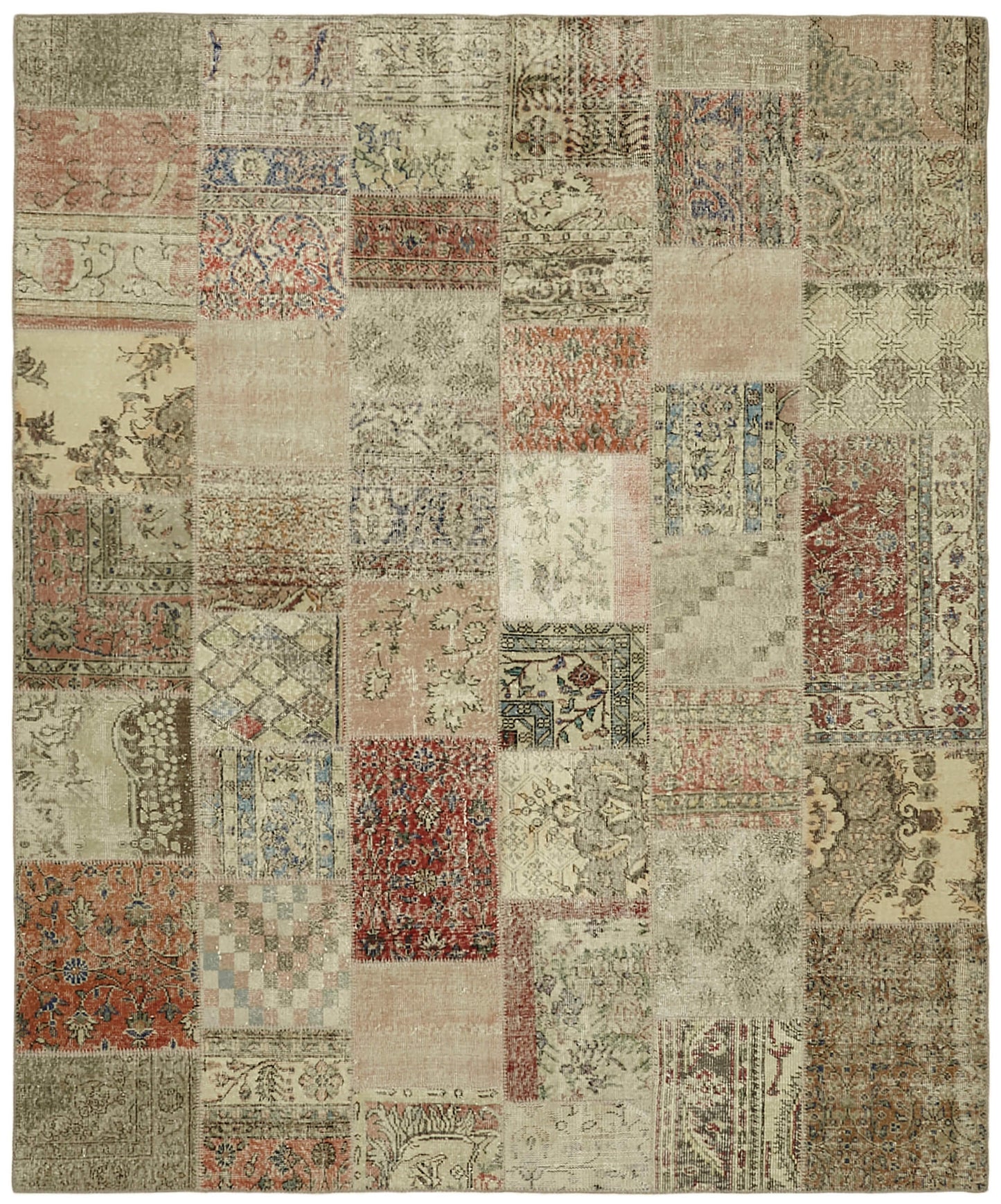 8x10 Beige Patchwork Rug - 43193