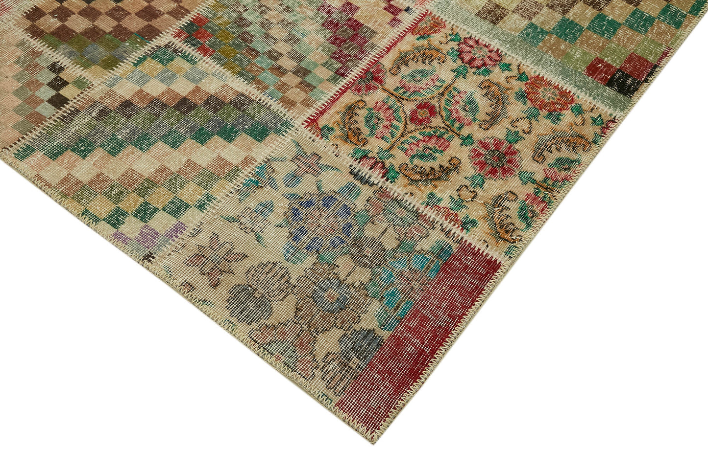 8x11 Beige Patchwork Rug- 43205