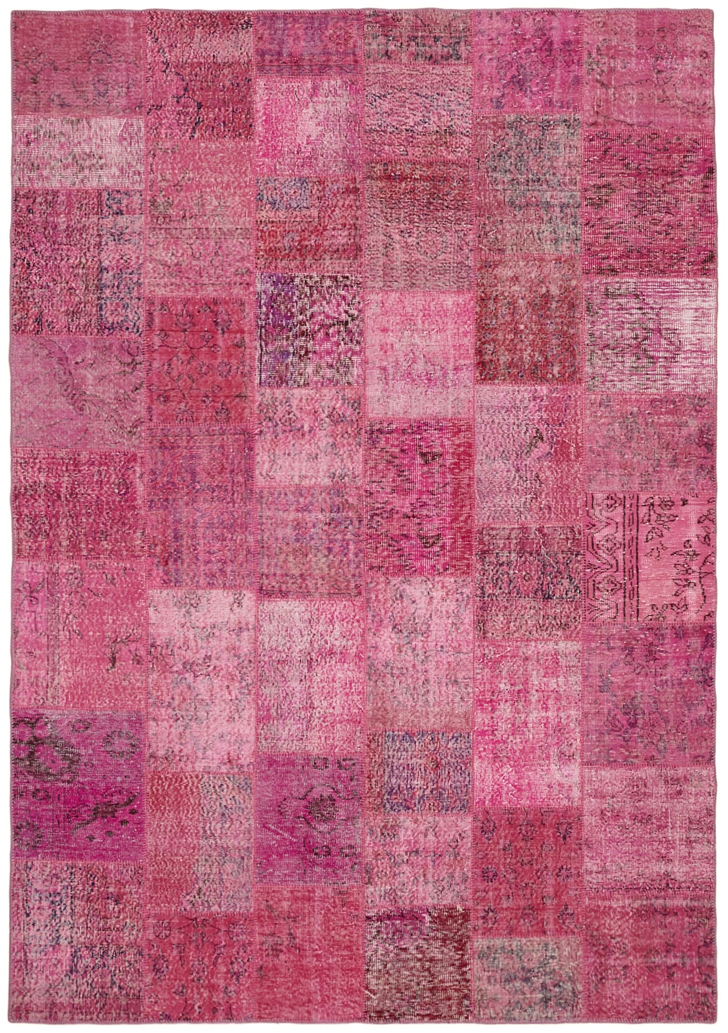 8x11 Pink Patchwork Rug- 43225