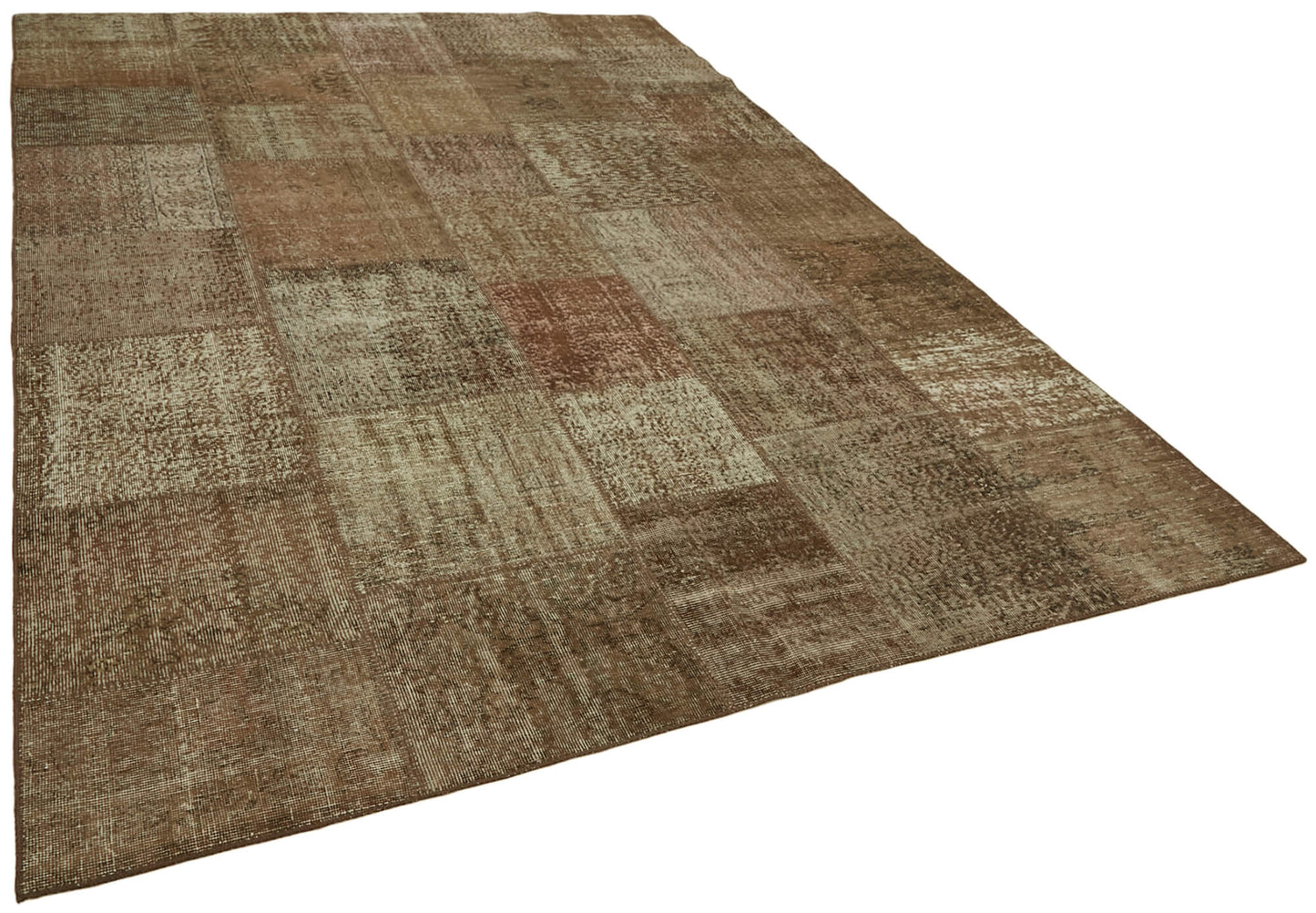 8x11 Brown Patchwork Rug- 43230