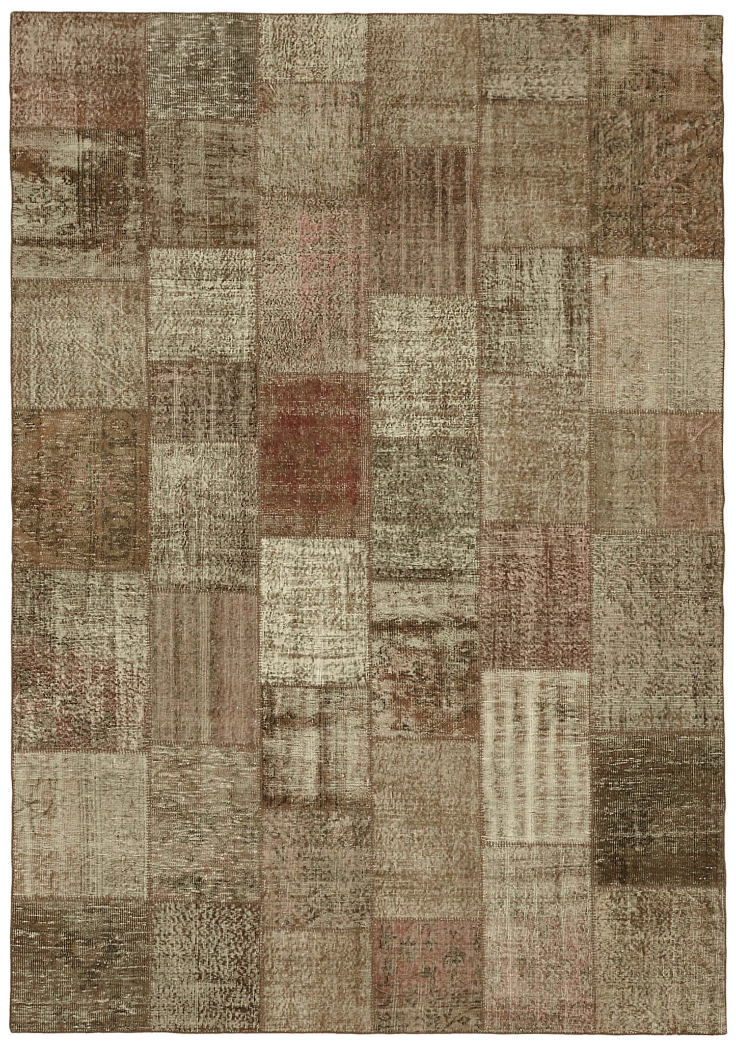 8x11 Brown Patchwork Rug- 43231