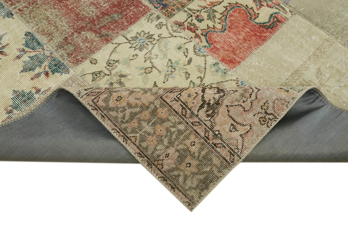 8x11 Beige Patchwork Rug- 43236