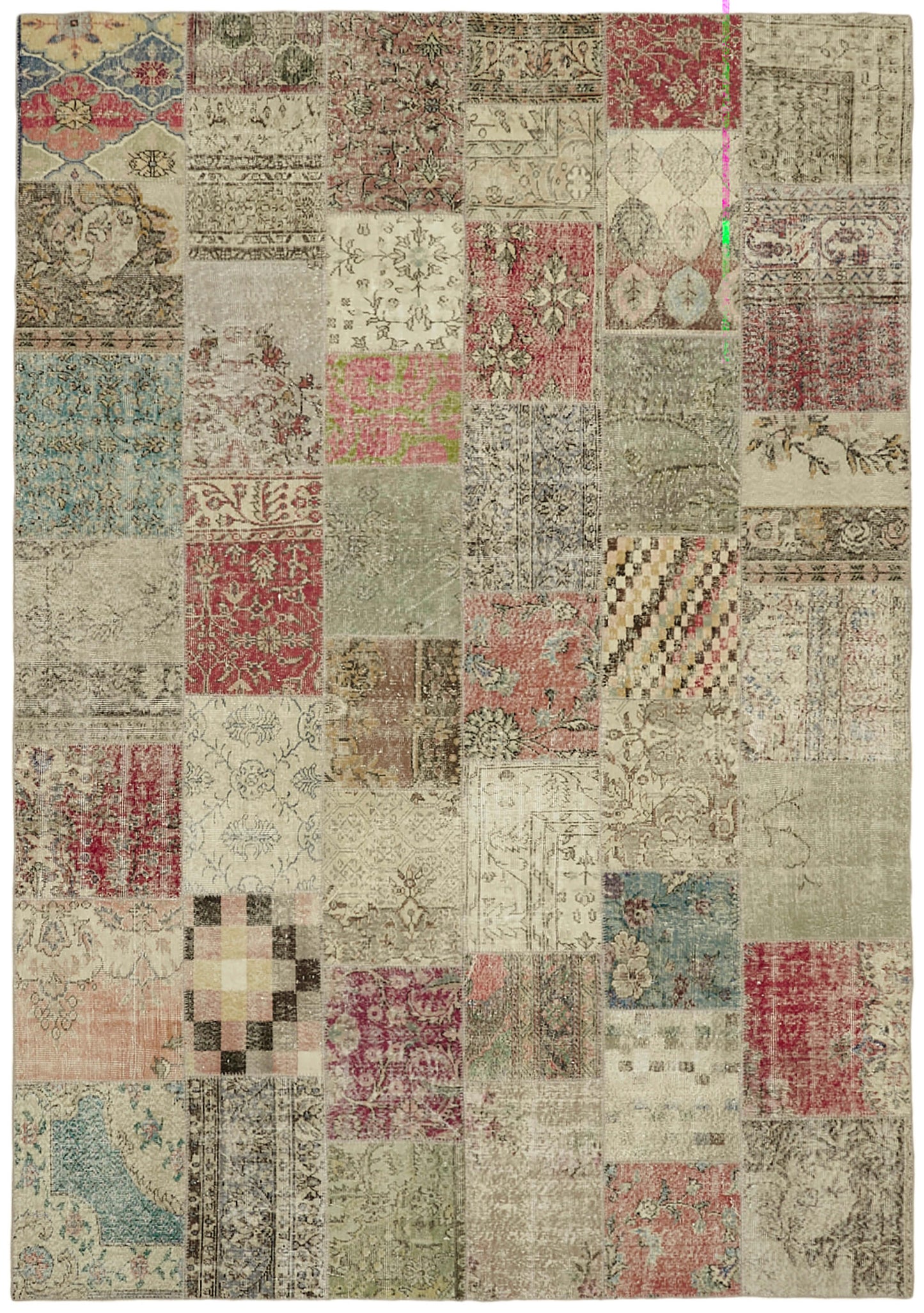 8x11 Beige Patchwork Rug- 43237