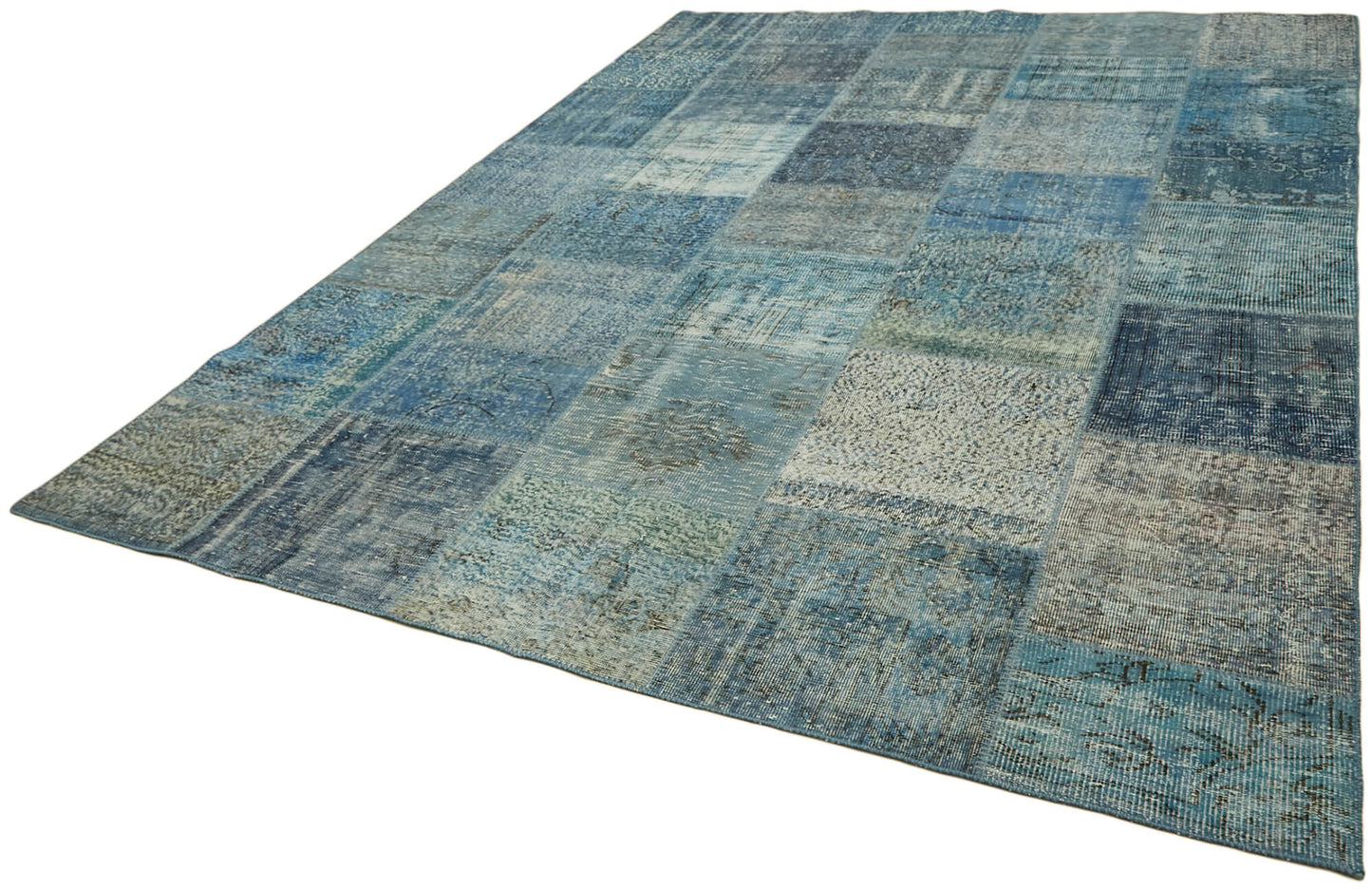 8x11 Blue Patchwork Rug- 43240