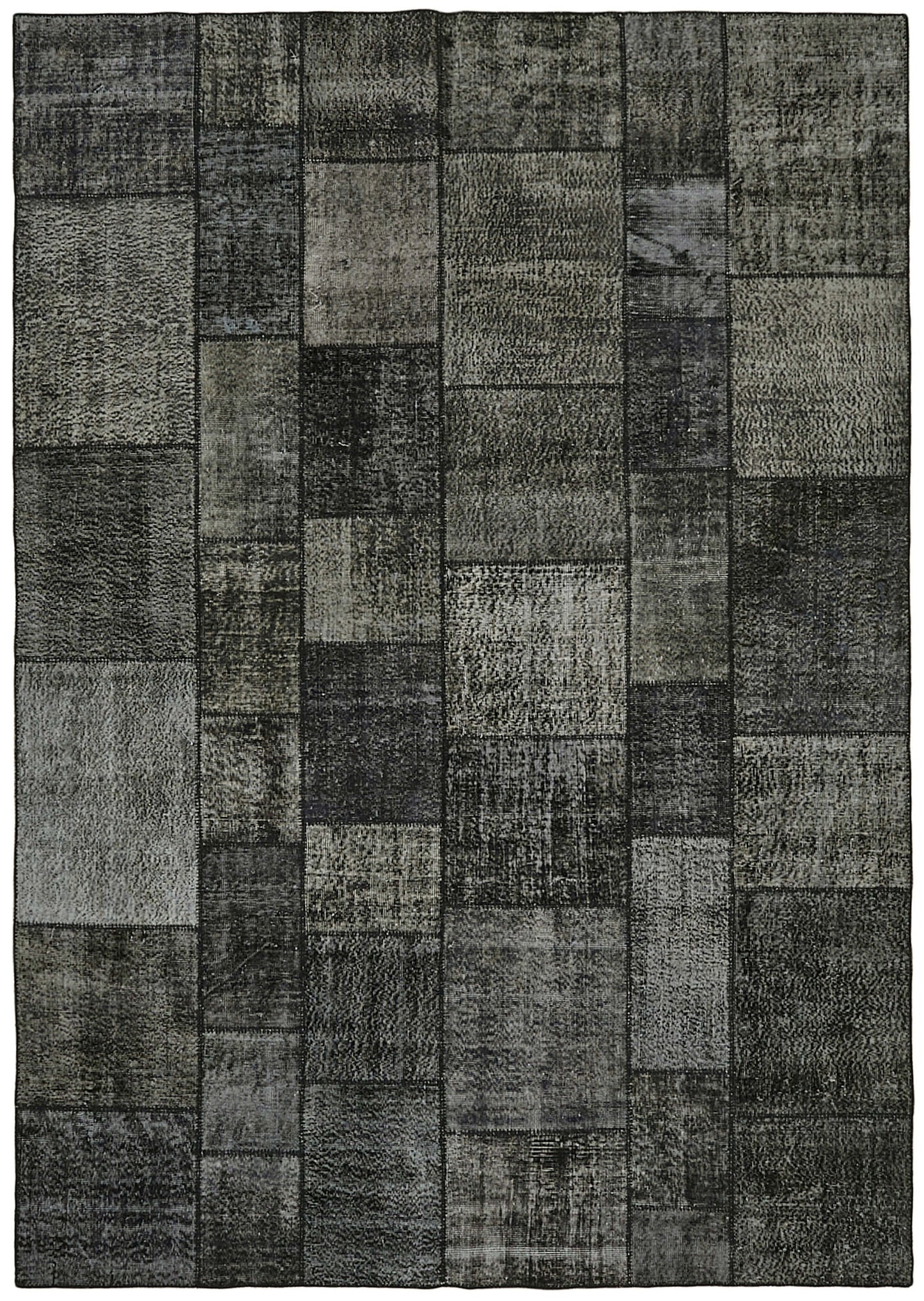 8x11 Black Patchwork Rug- 43243