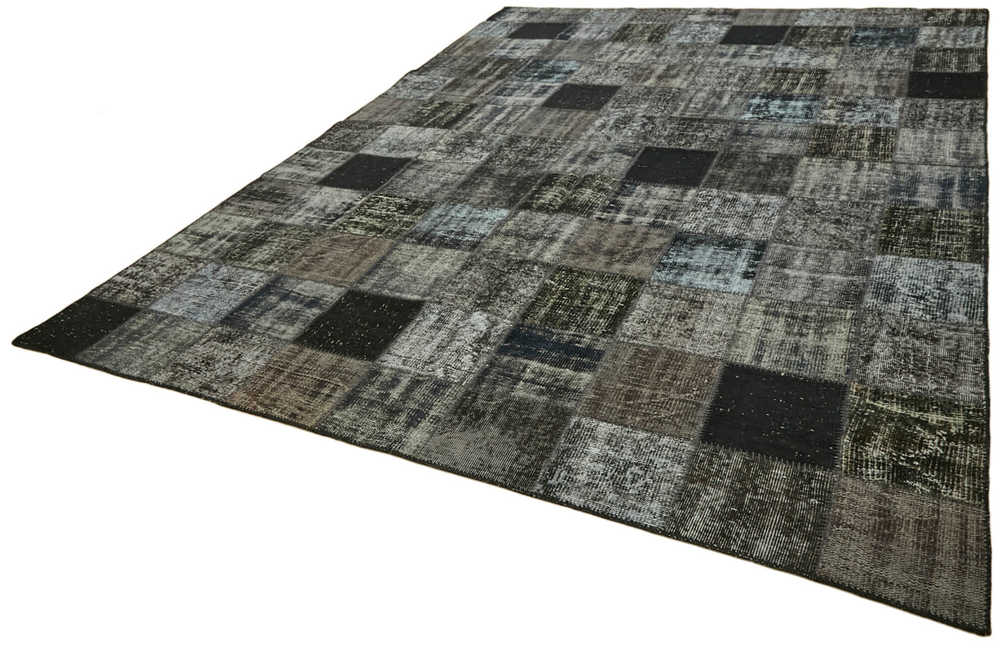 8x12 Black Patchwork Rug- 43246