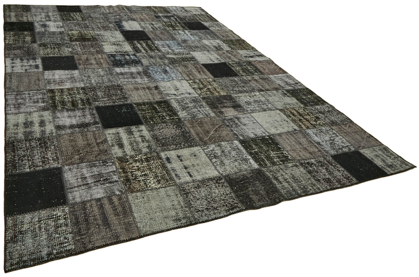 8x12 Black Patchwork Rug- 43249