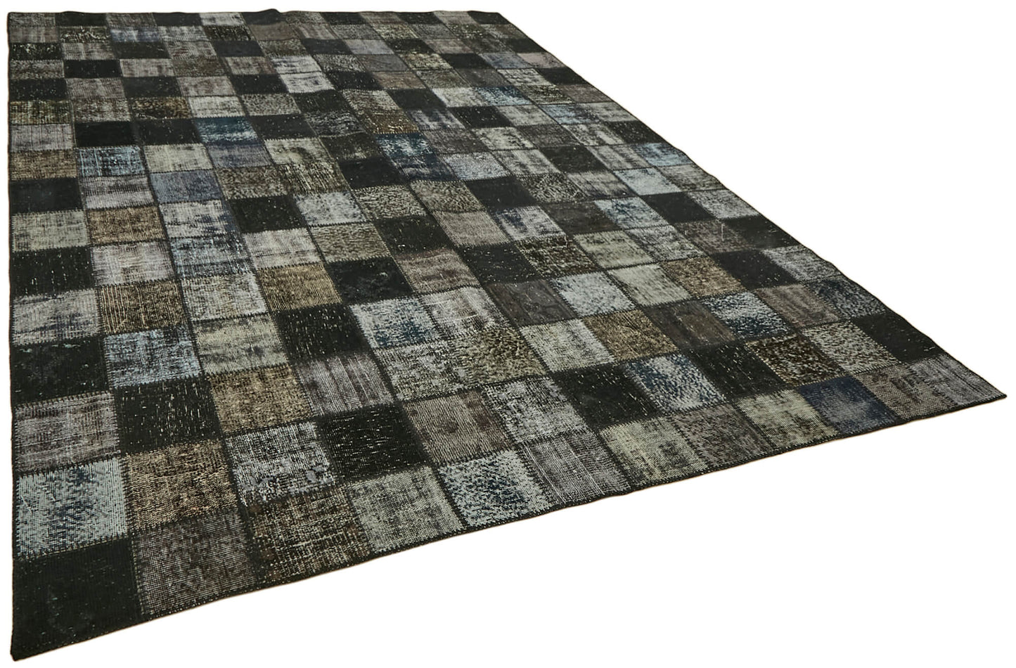 8x11 Black Patchwork Rug- 43250