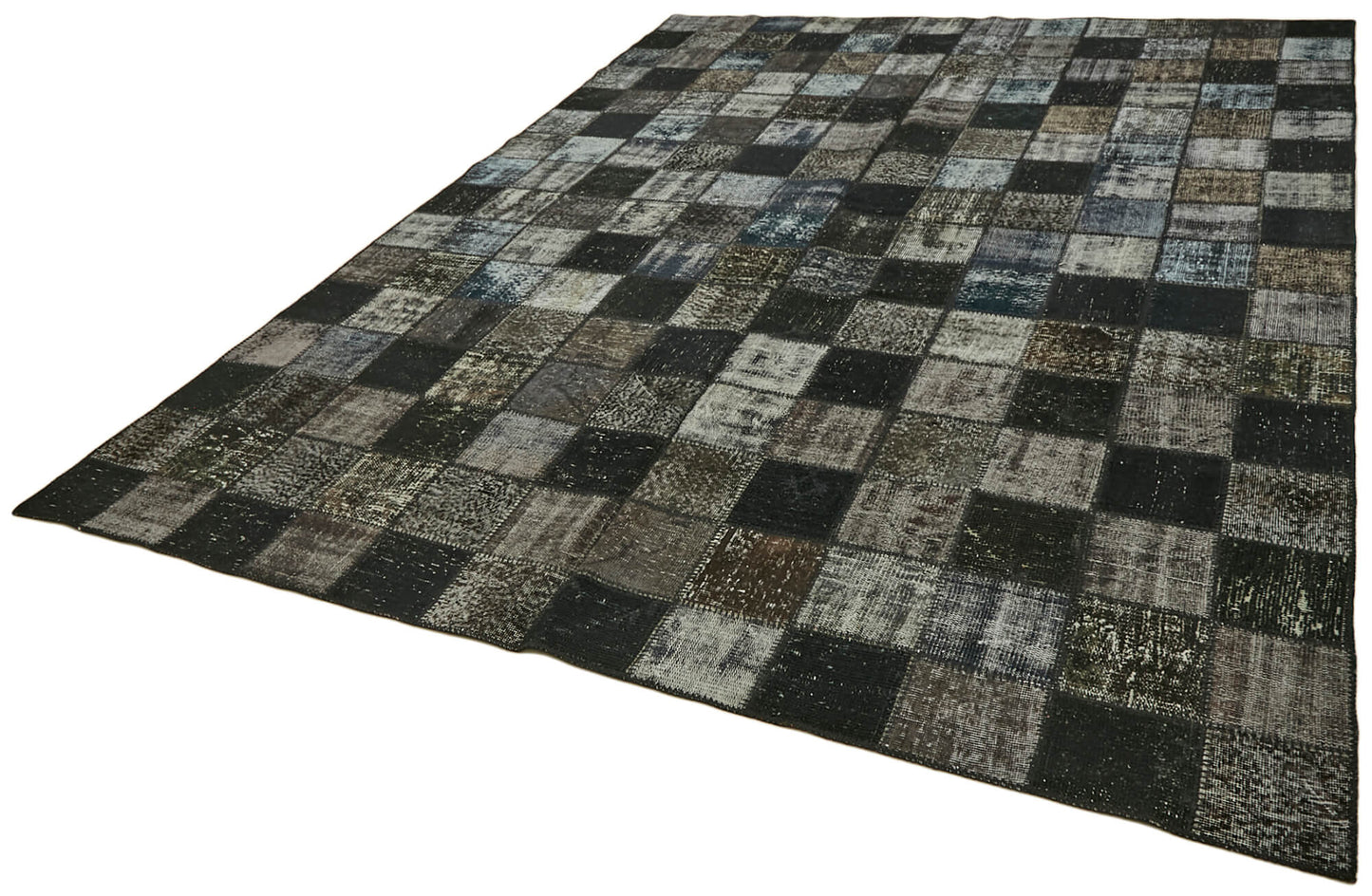 8x11 Black Patchwork Rug- 43250