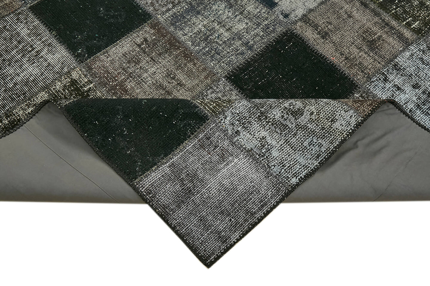 8x12 Black Patchwork Rug- 43251