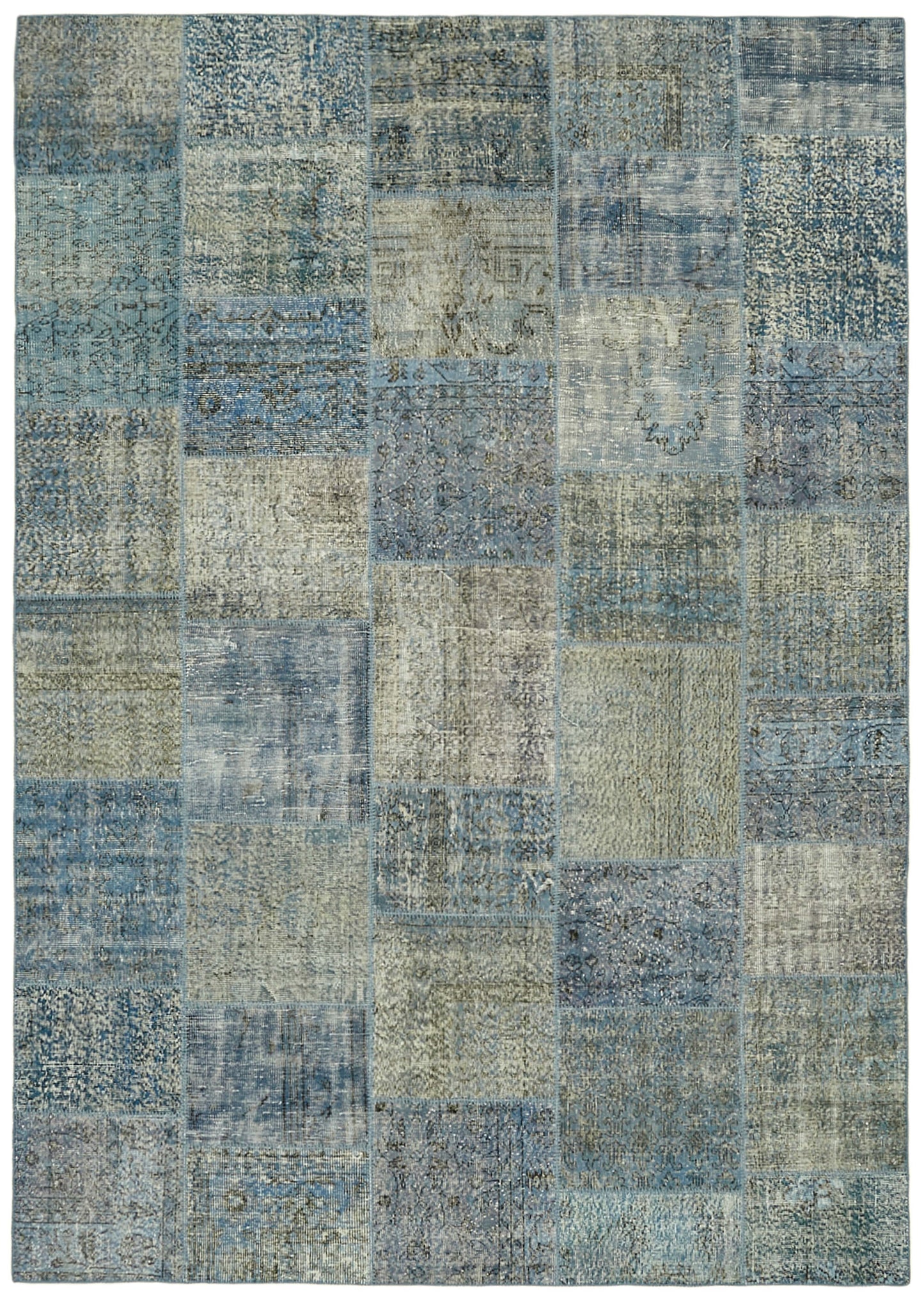 8x11 Blue Patchwork Rug- 43252