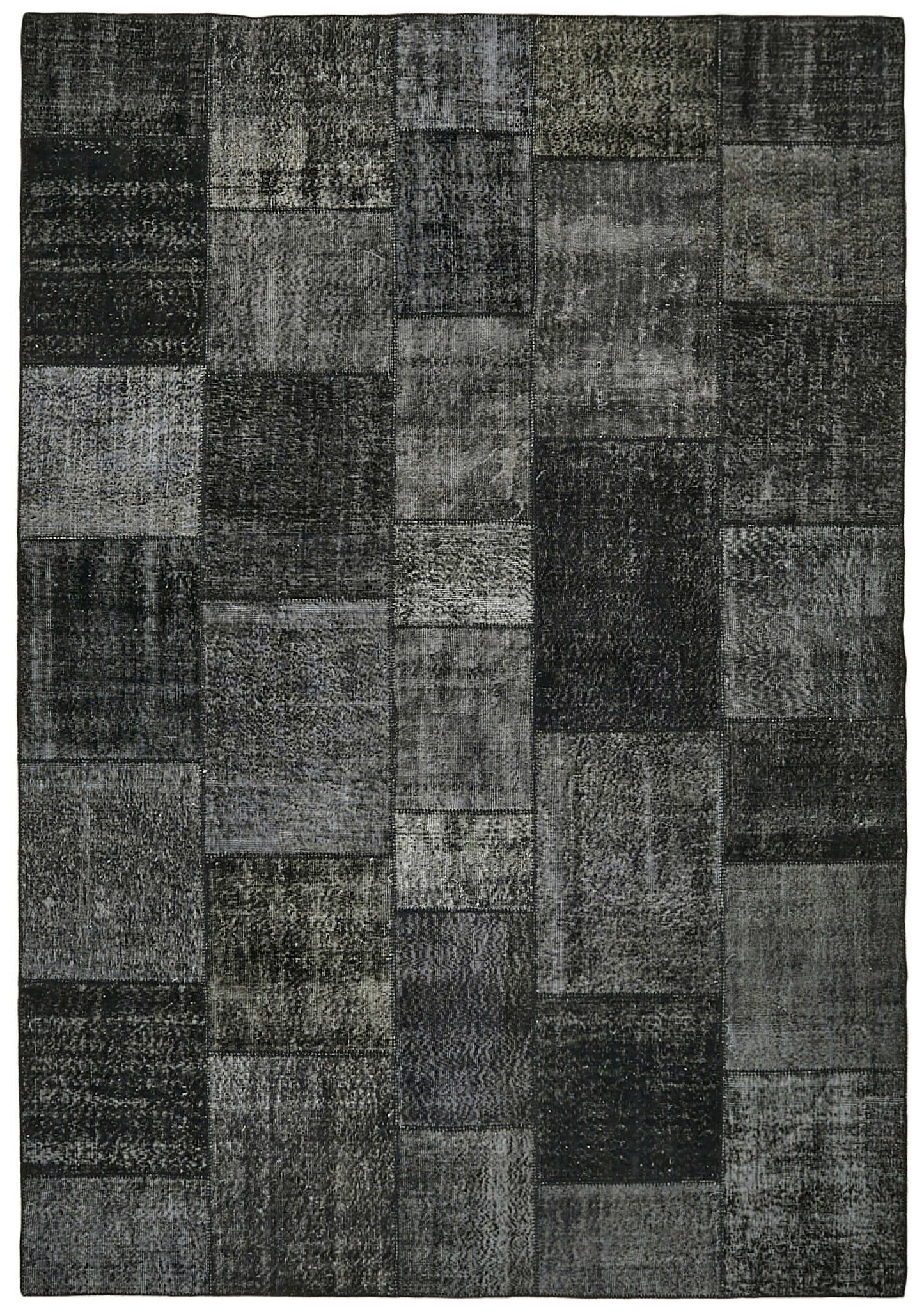 8x11 Black Patchwork Rug- 43253