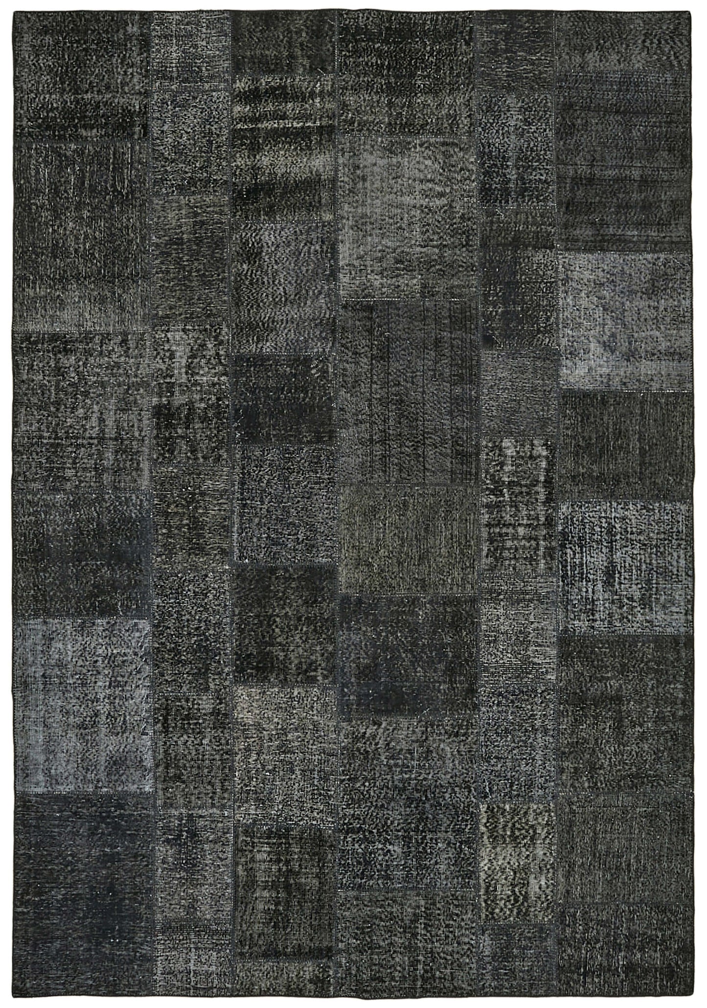 8x11 Black Patchwork Rug- 43254