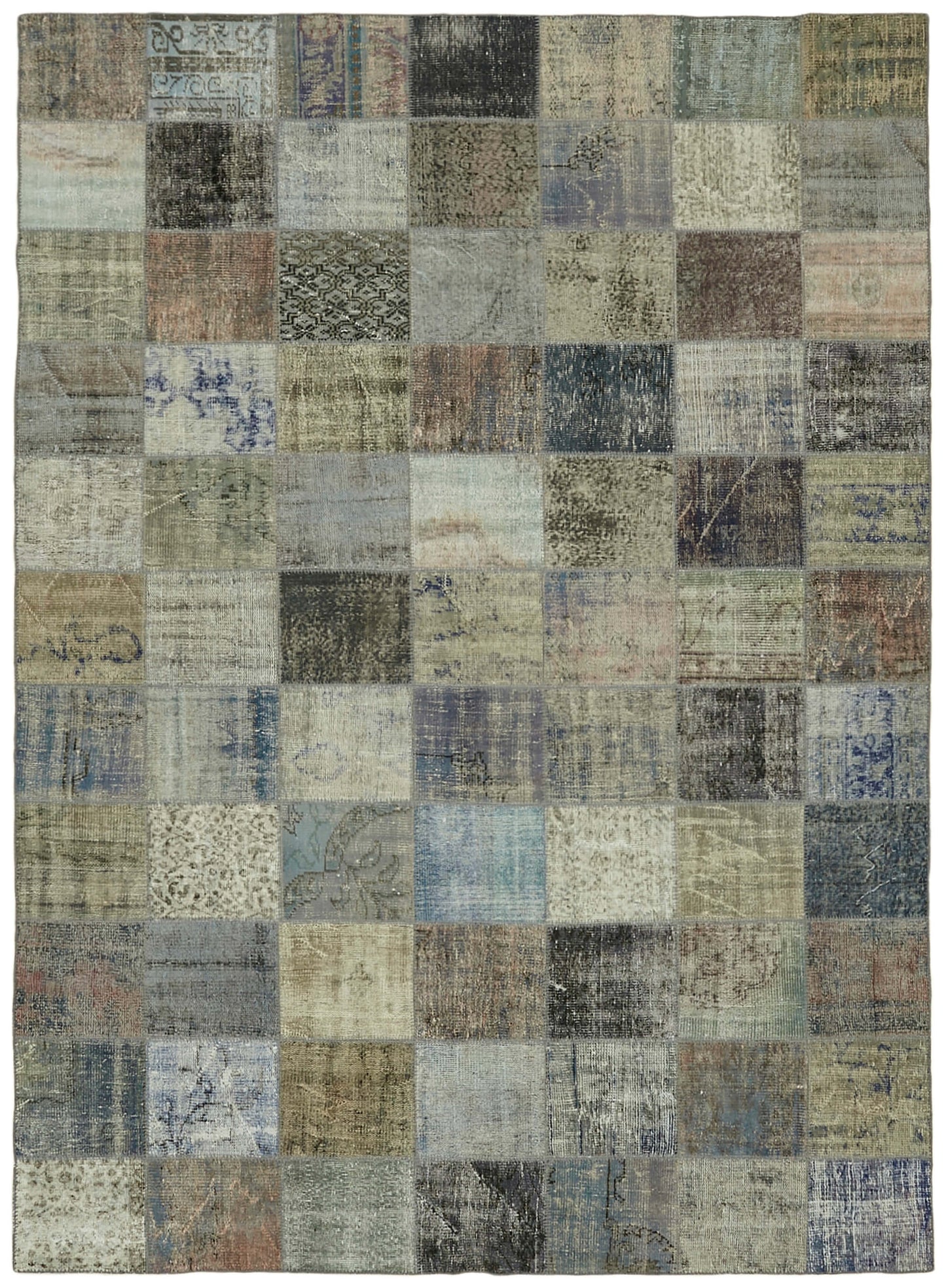 8x11 Grey Patchwork Rug- 43264