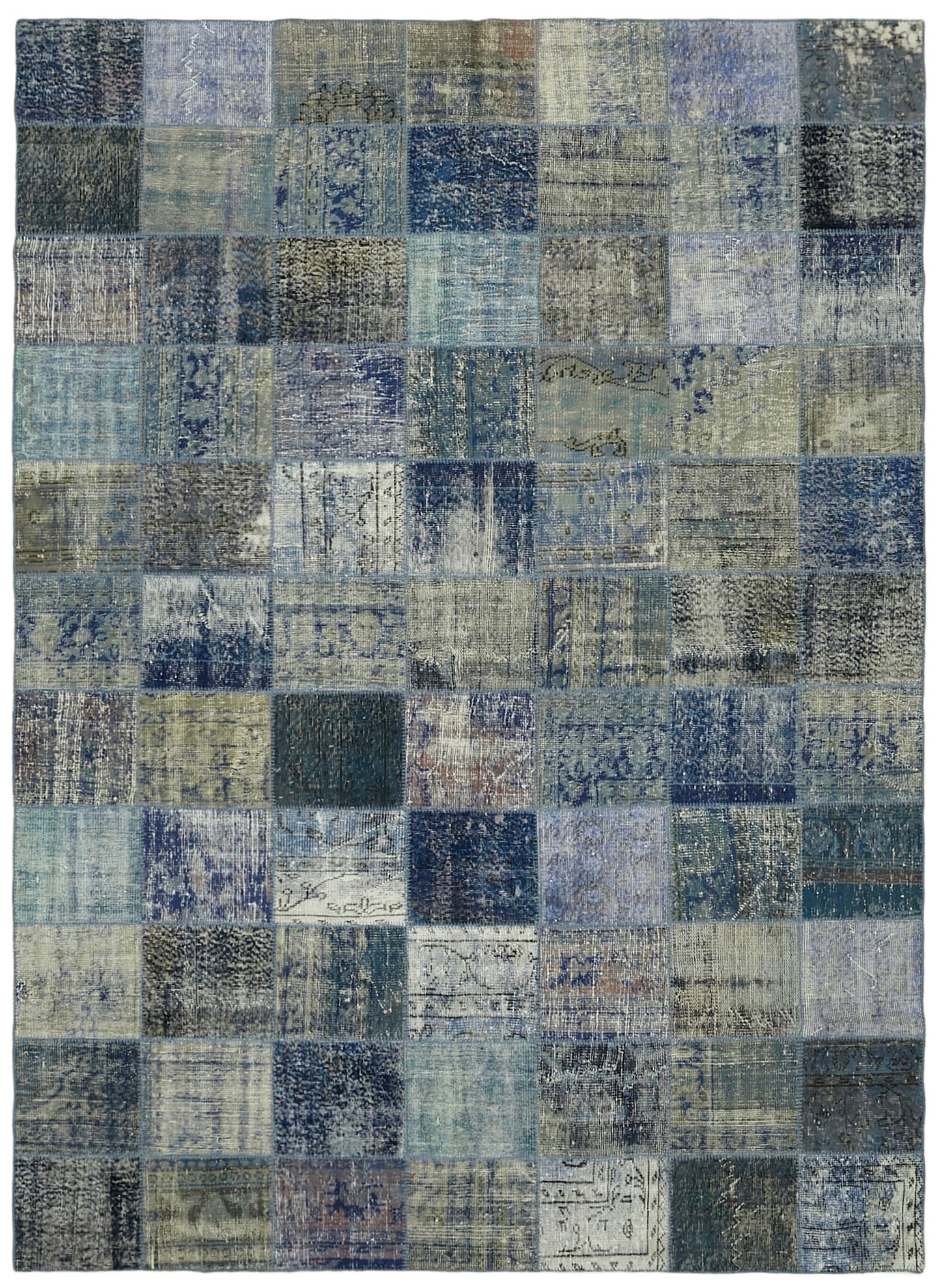 8x11 Blue Patchwork Rug- 43265