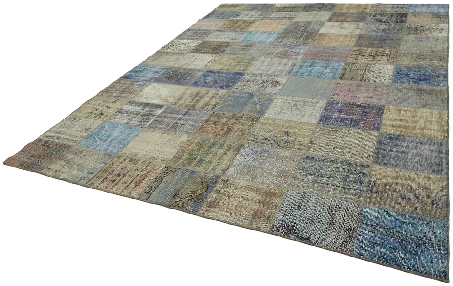8x11 Blue Patchwork Rug- 43267