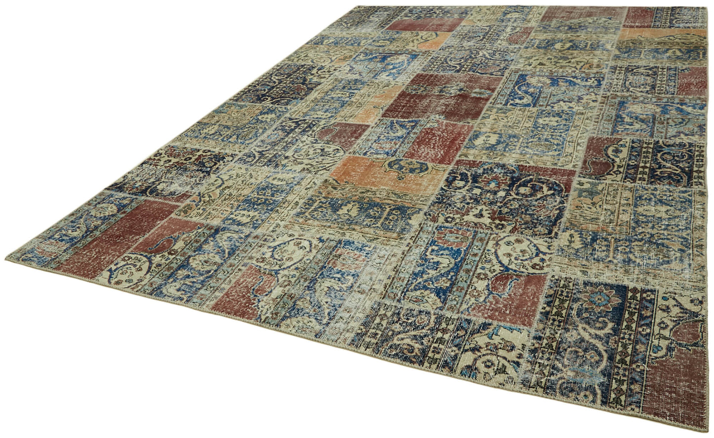 8x12 Beige Patchwork Rug- 43268