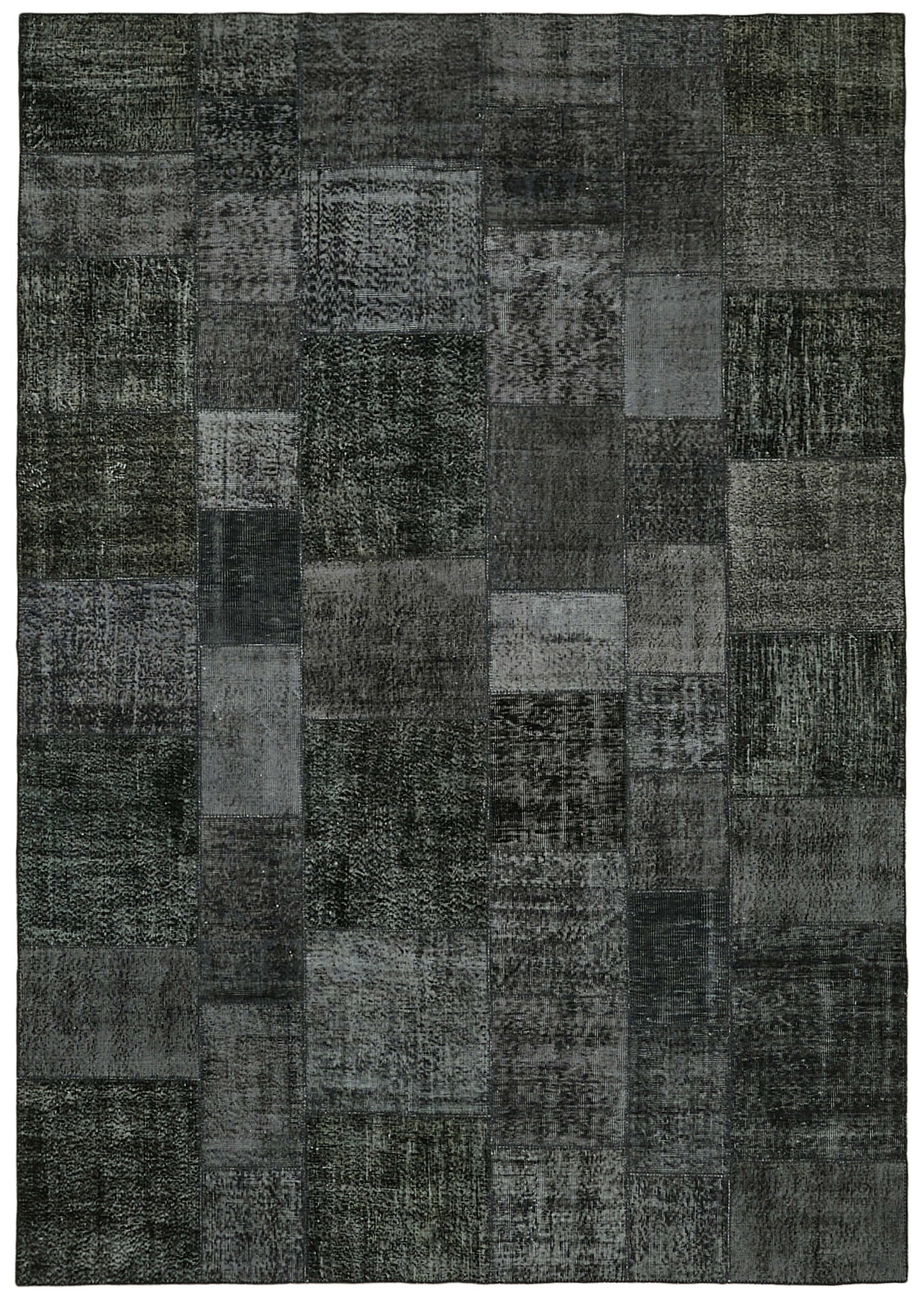 8x11 Black Patchwork Rug- 43269