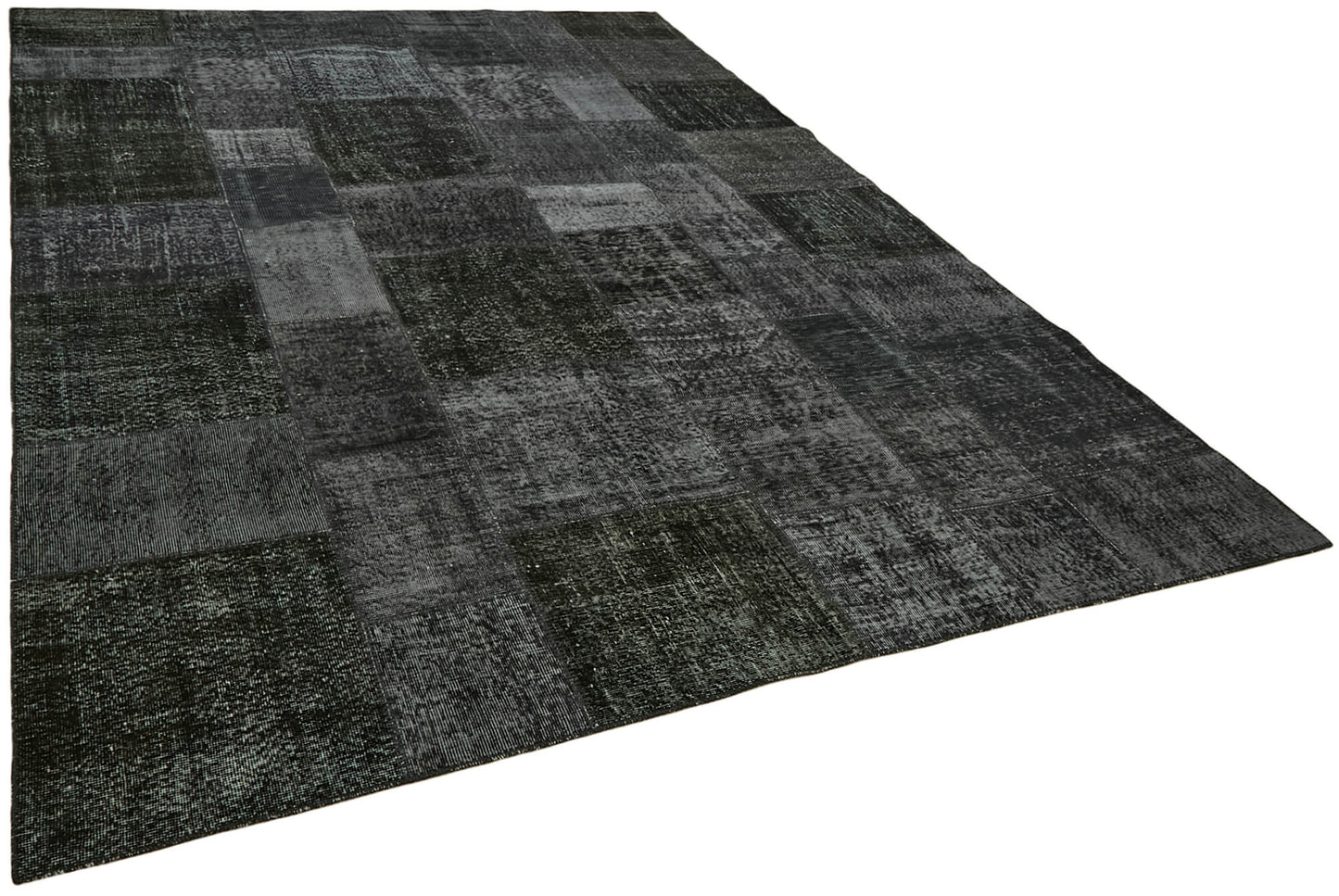 8x11 Black Patchwork Rug- 43269