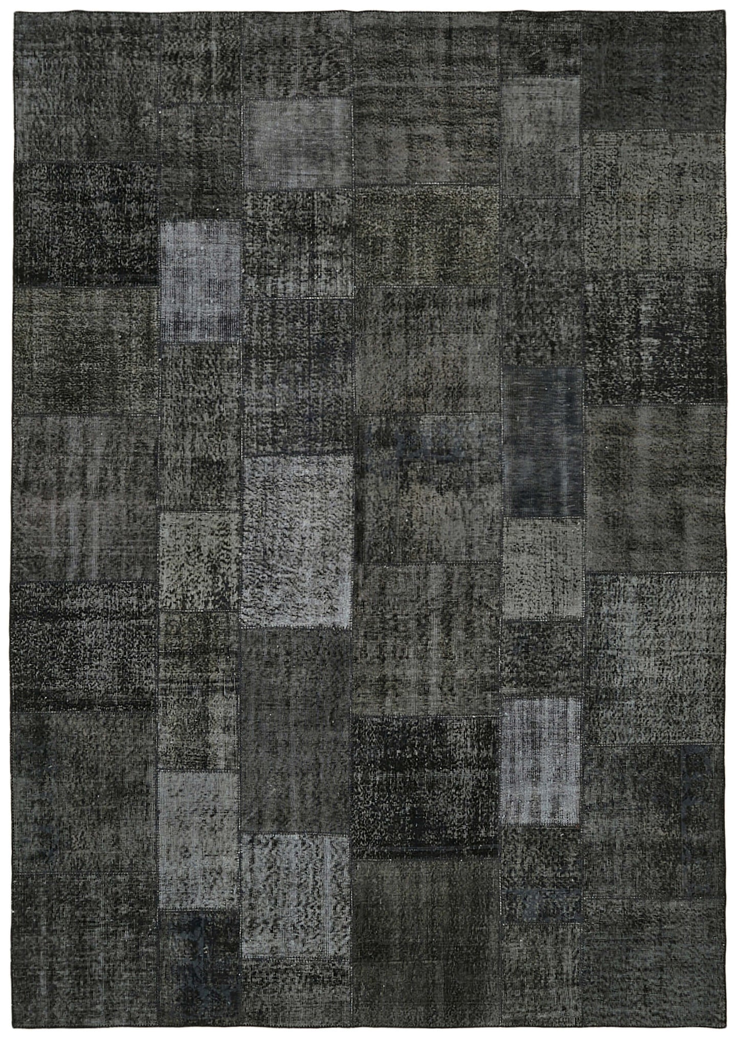 8x11 Black Patchwork Rug- 43270