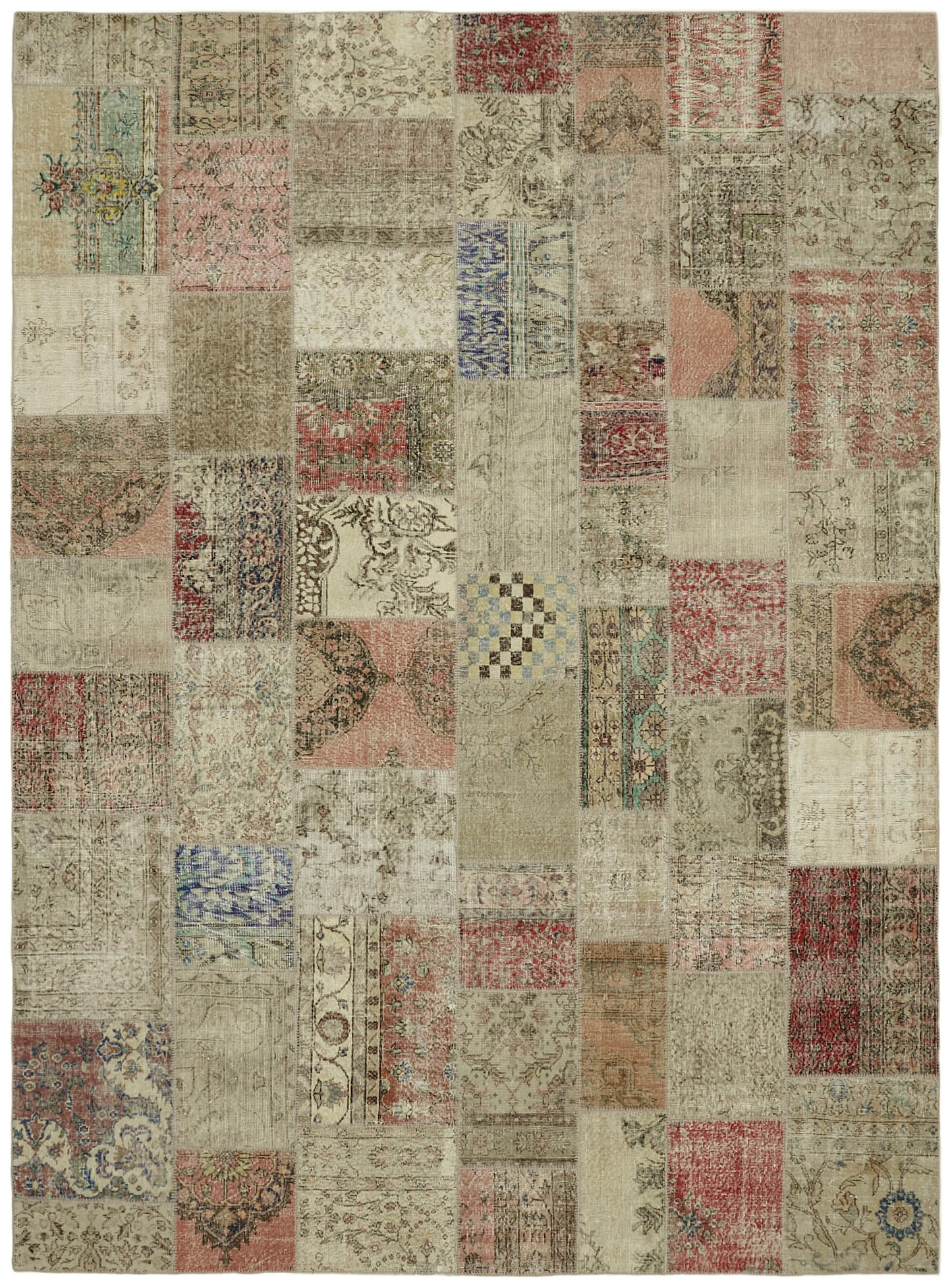 10x13 Beige Patchwork Rug - 43284