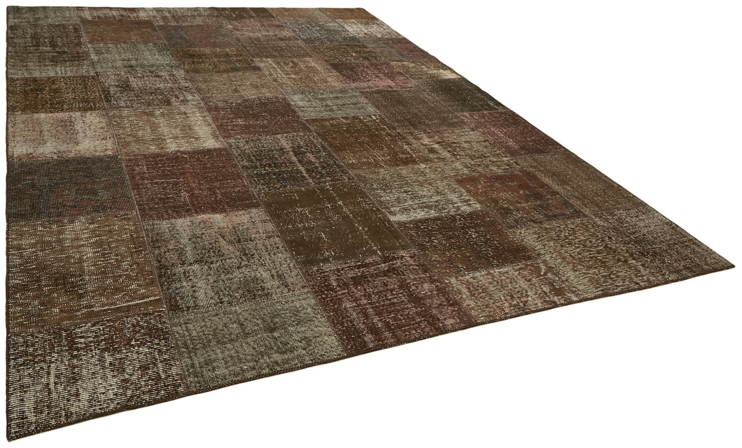 10x13 Brown Patchwork Rug - 43296