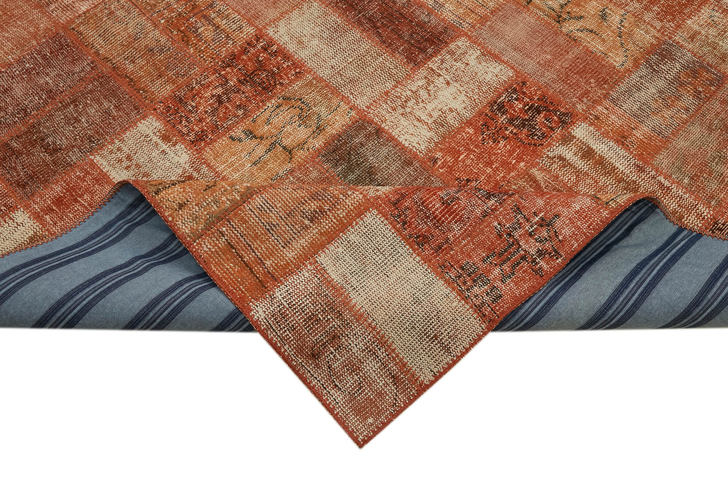 9x14 Orange Patchwork Rug - 43299