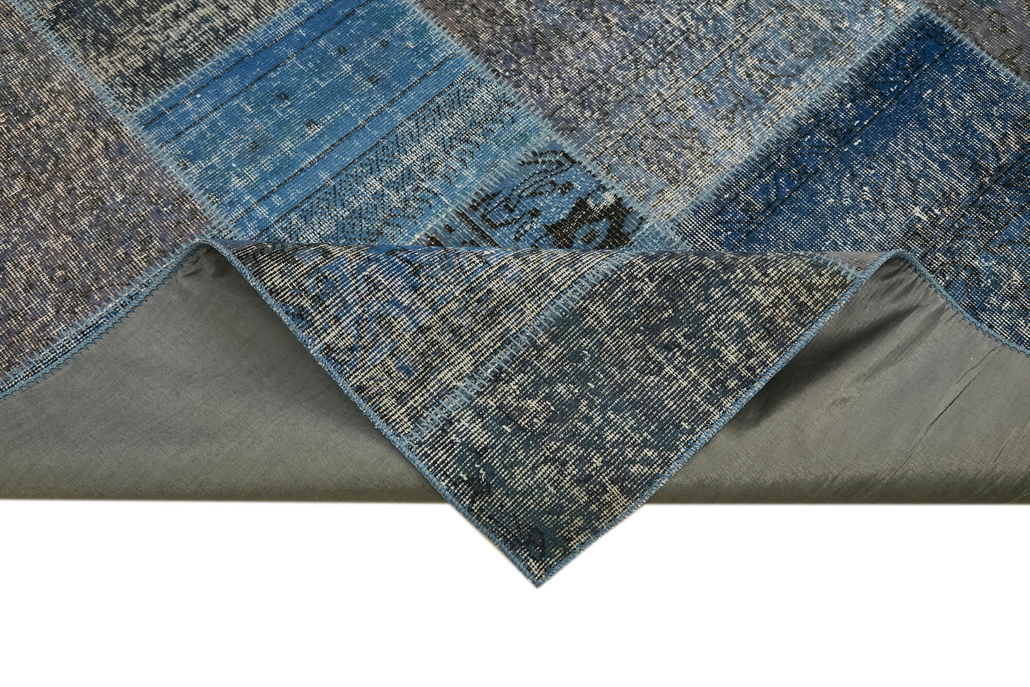 10x13 Blue Patchwork Rug - 43322