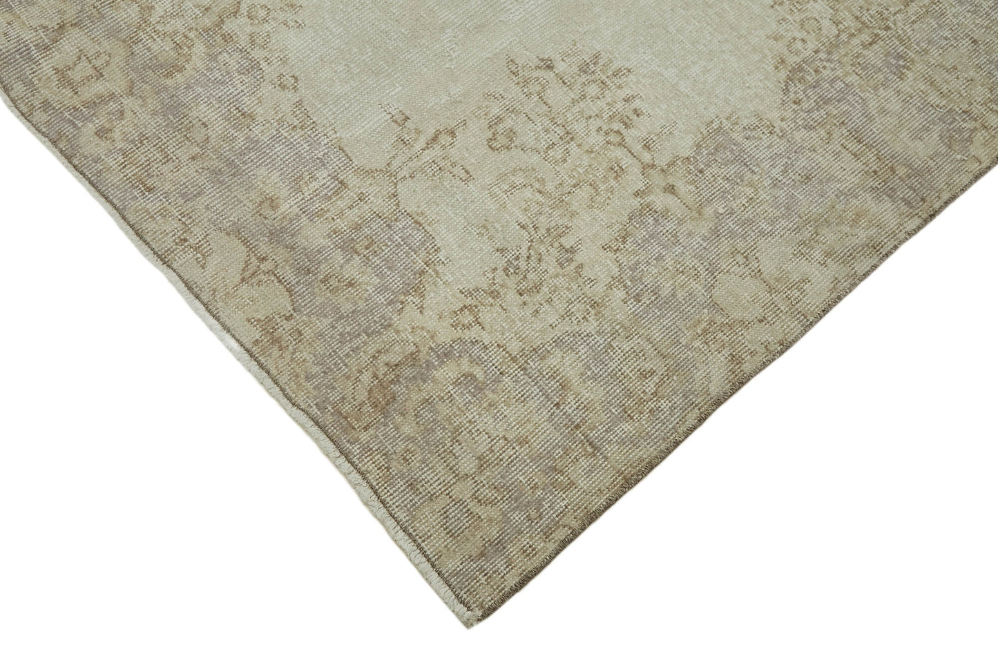 7x10 Beige Turkish Vintage Area Rug - 43878