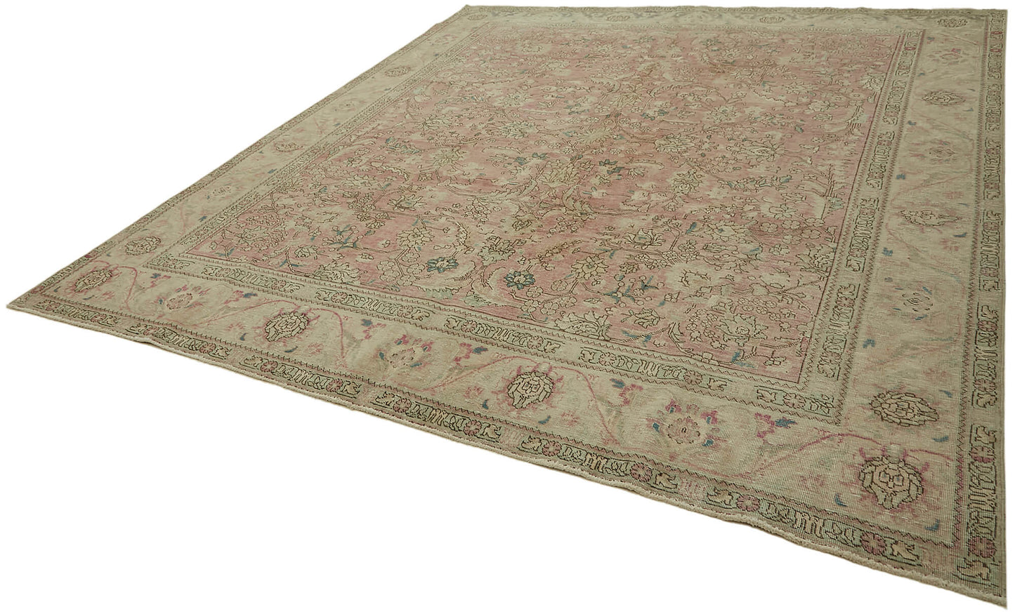 9x11 Beige Vintage Large Area Rug - 44118
