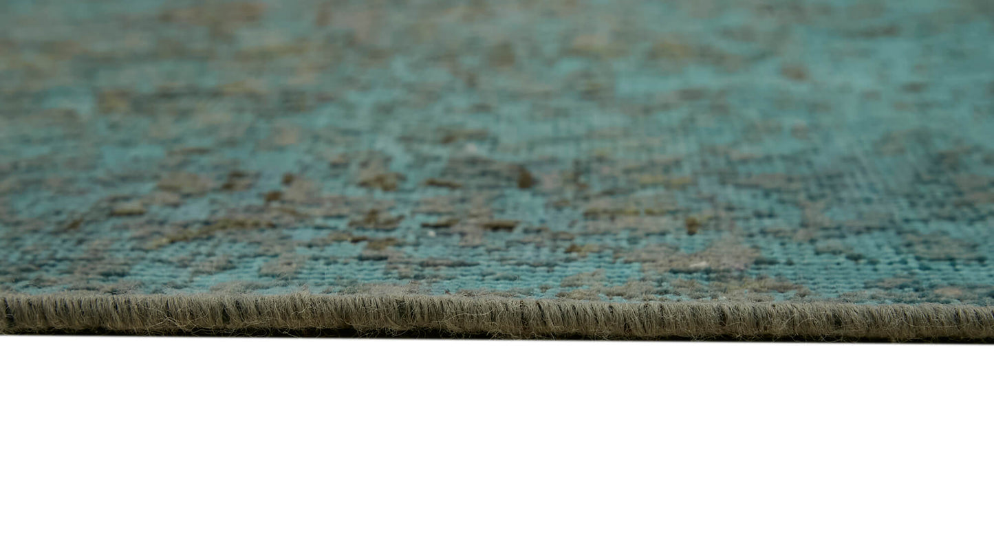 9x12 Turquoise Overdyed Large Area Rug - 44122