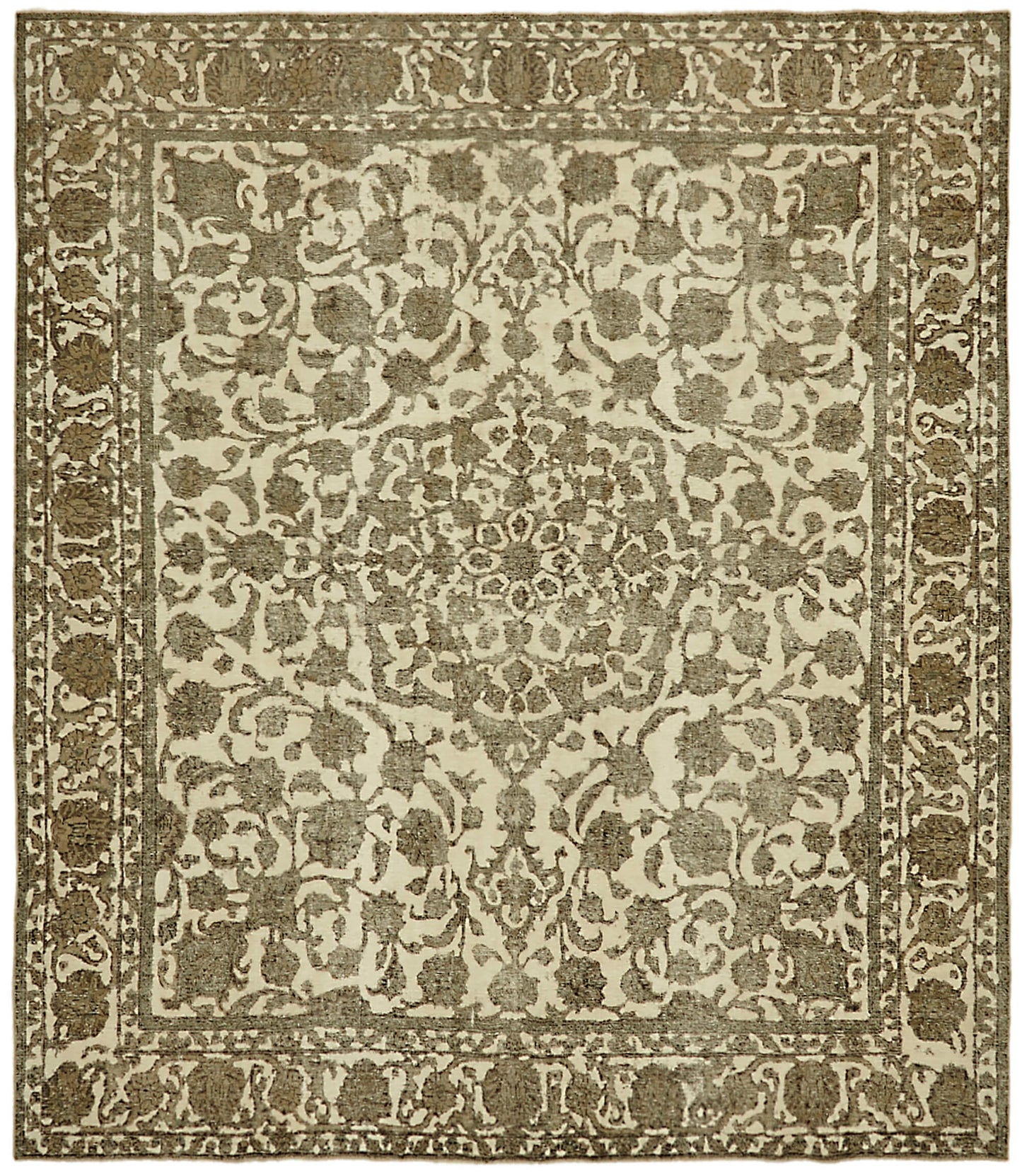 10x11 Beige Vintage Large Area Rug - 44131