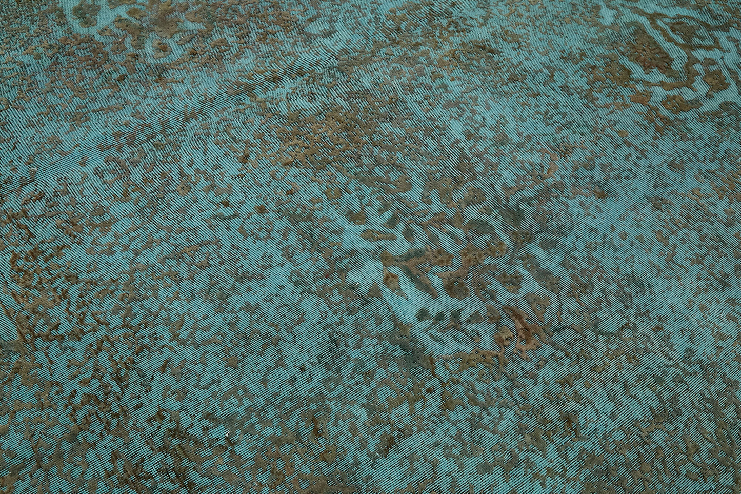 8x11 Turquoise Overdyed Large Area Rug - 44160