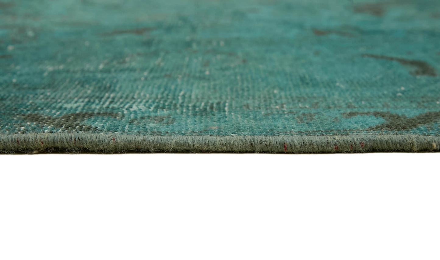 7x11 Turquoise Overdyed Large Area Rug - 44175