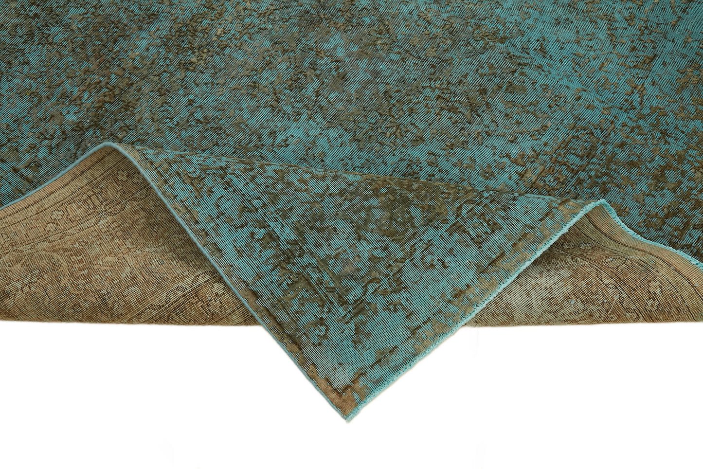 8x11 Turquoise Overdyed Large Area Rug - 44179