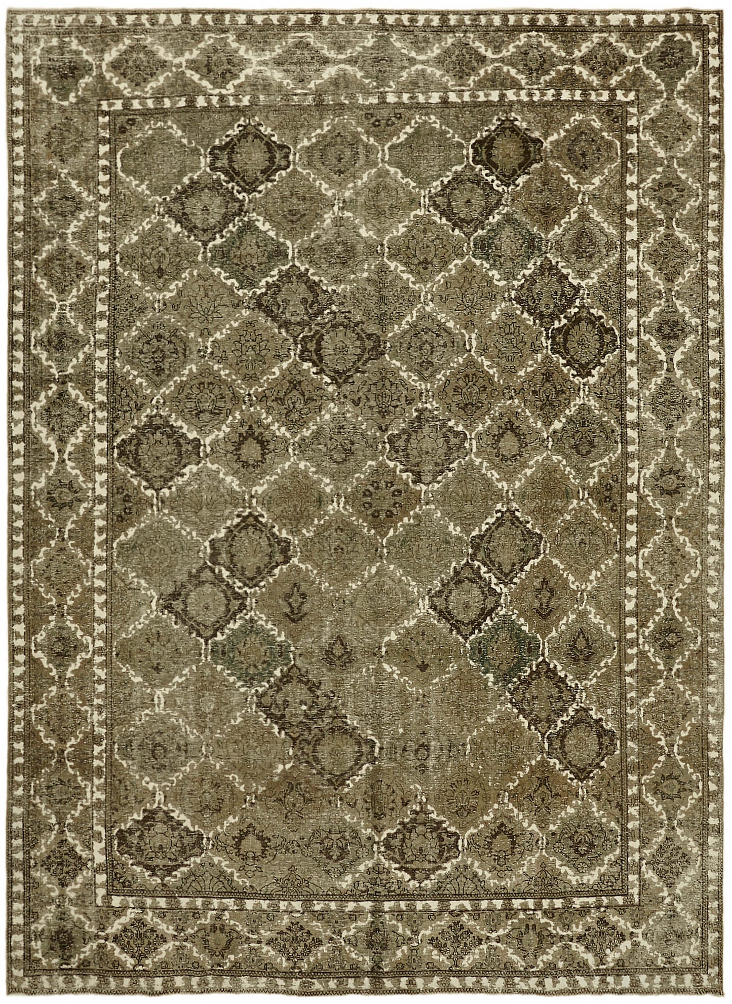 10x13 Beige Vintage Large Area Rug - 44303