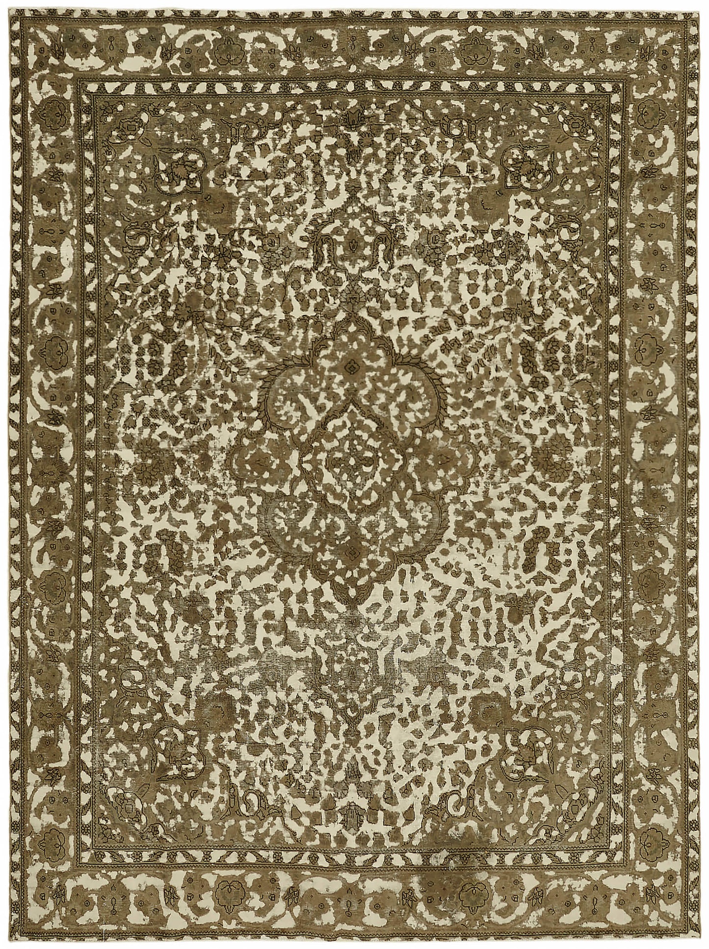 10x12 Beige Vintage Large Area Rug - 44310