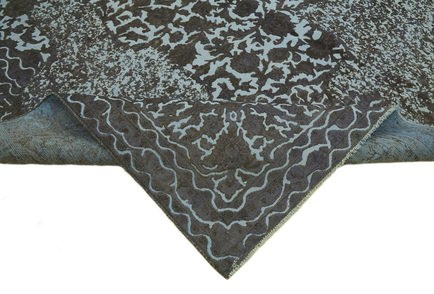 10x13 Grey Overdyed Large Area Rug - 44364