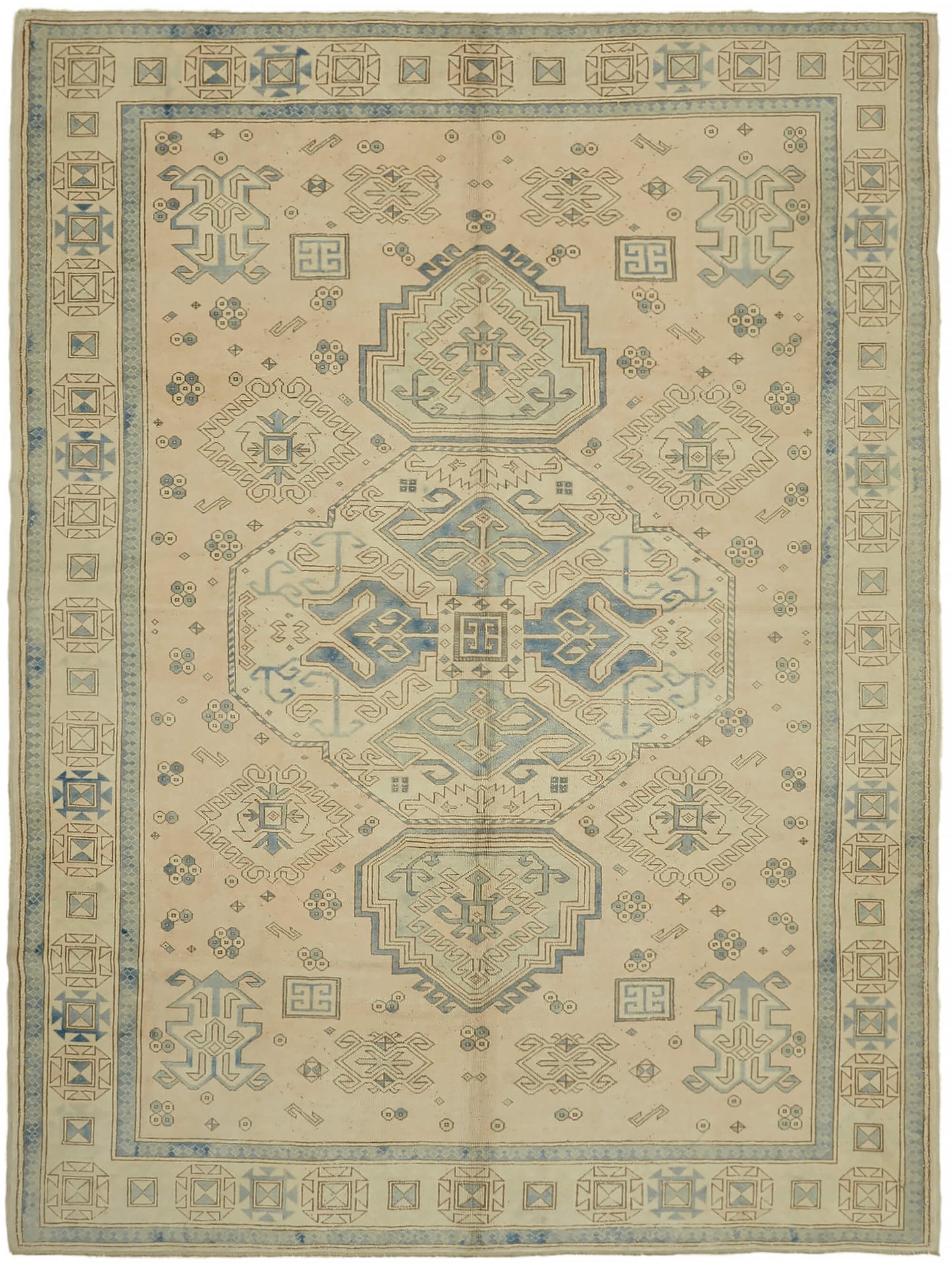 9x11 Beige Vintage Large Area Rug - 44383