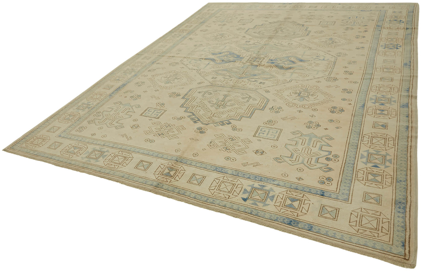 9x11 Beige Vintage Large Area Rug - 44383