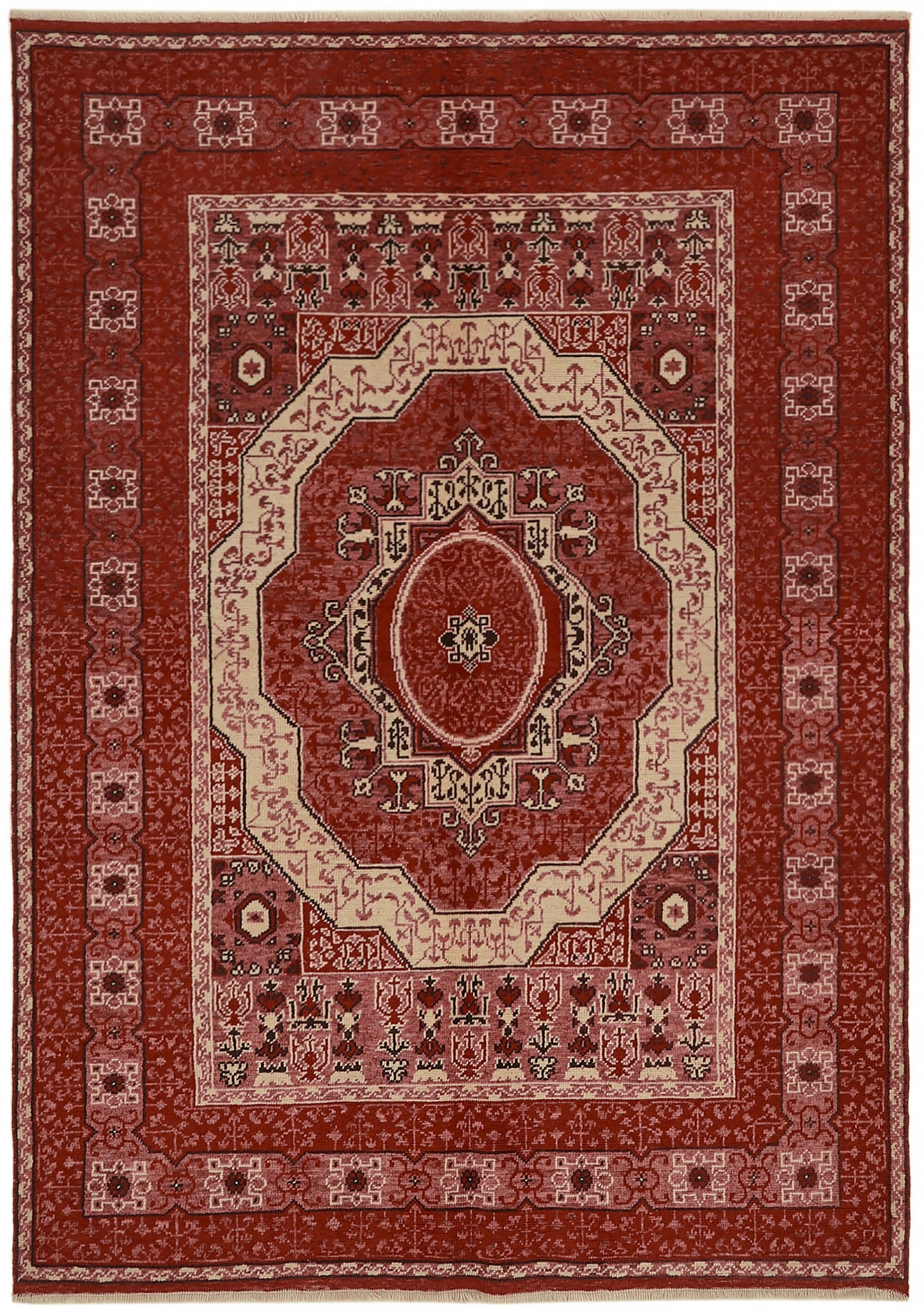6x8 Red Oushak Rug - 44462