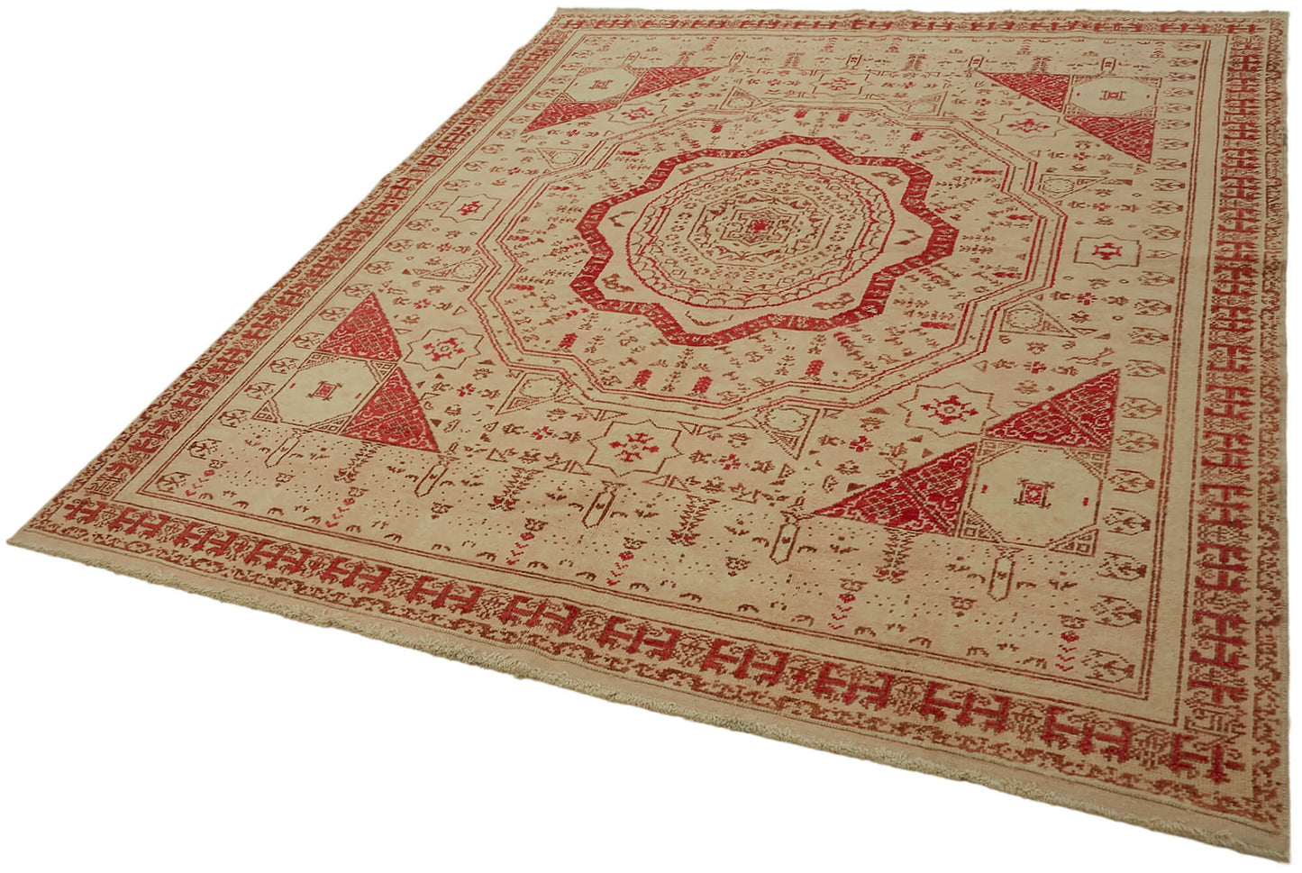 7x8 Beige Oushak Rug - 44463