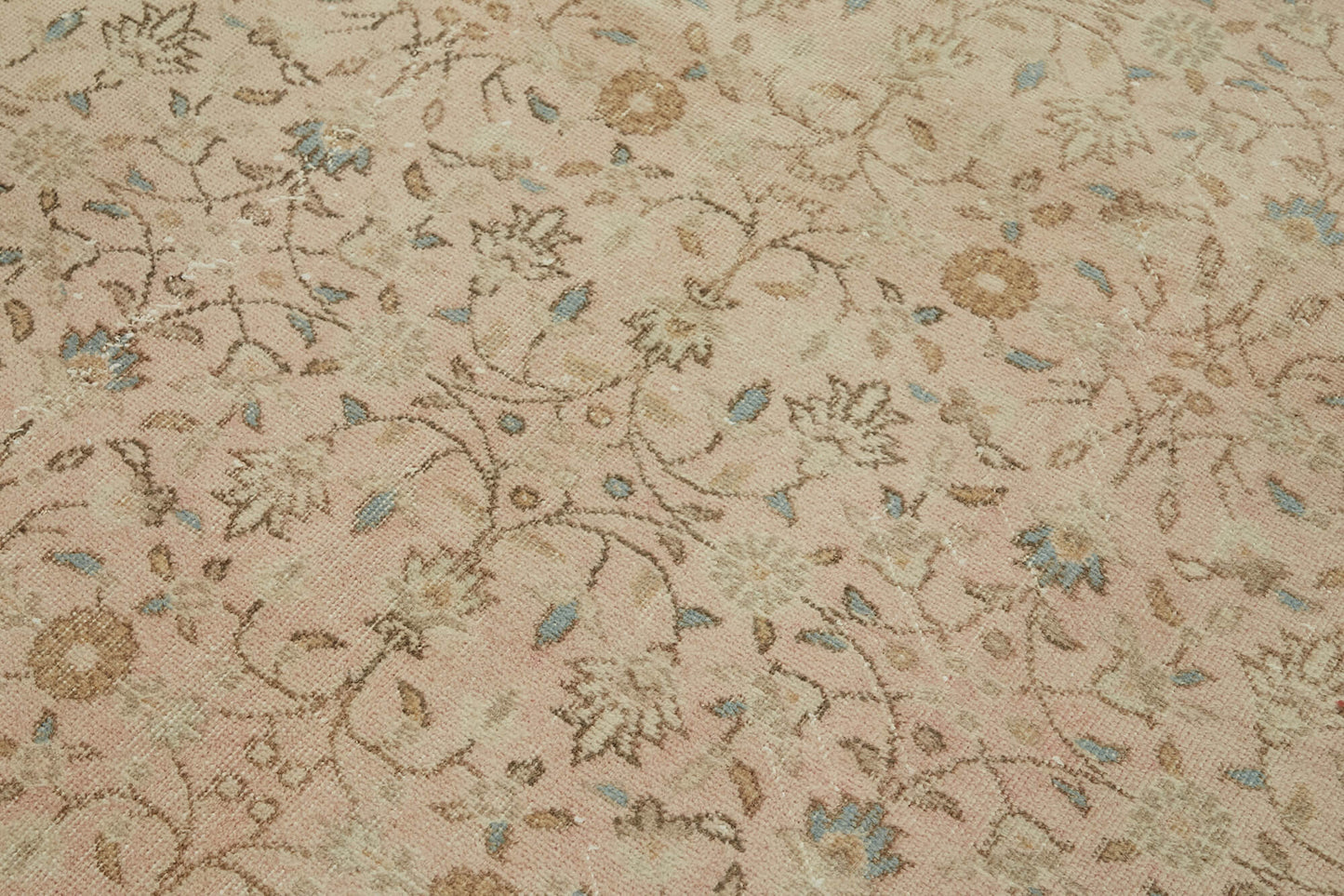 5x9 Beige Turkish Vintage Area Rug - 44601