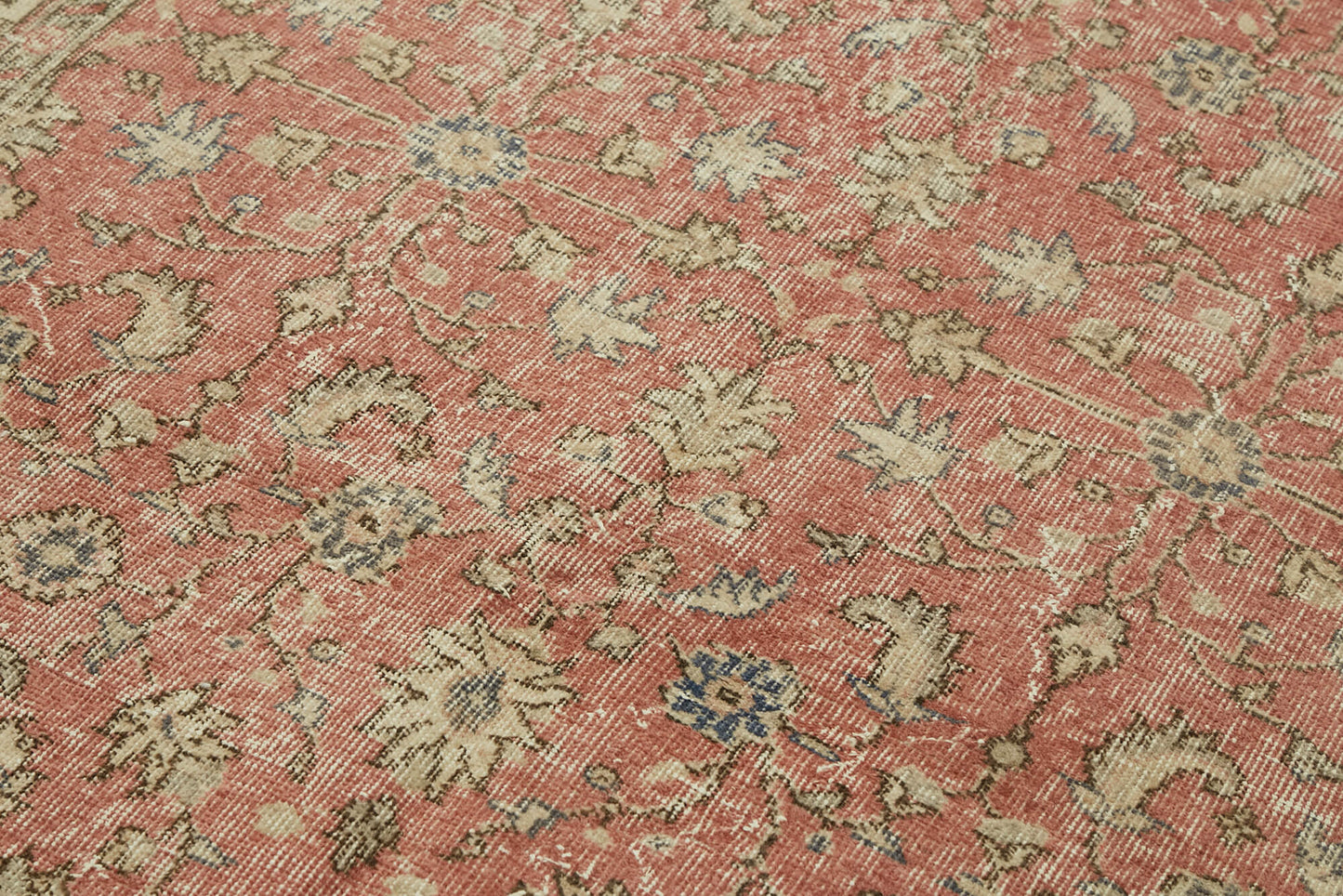 5x8 Beige Turkish Vintage Area Rug - 44648